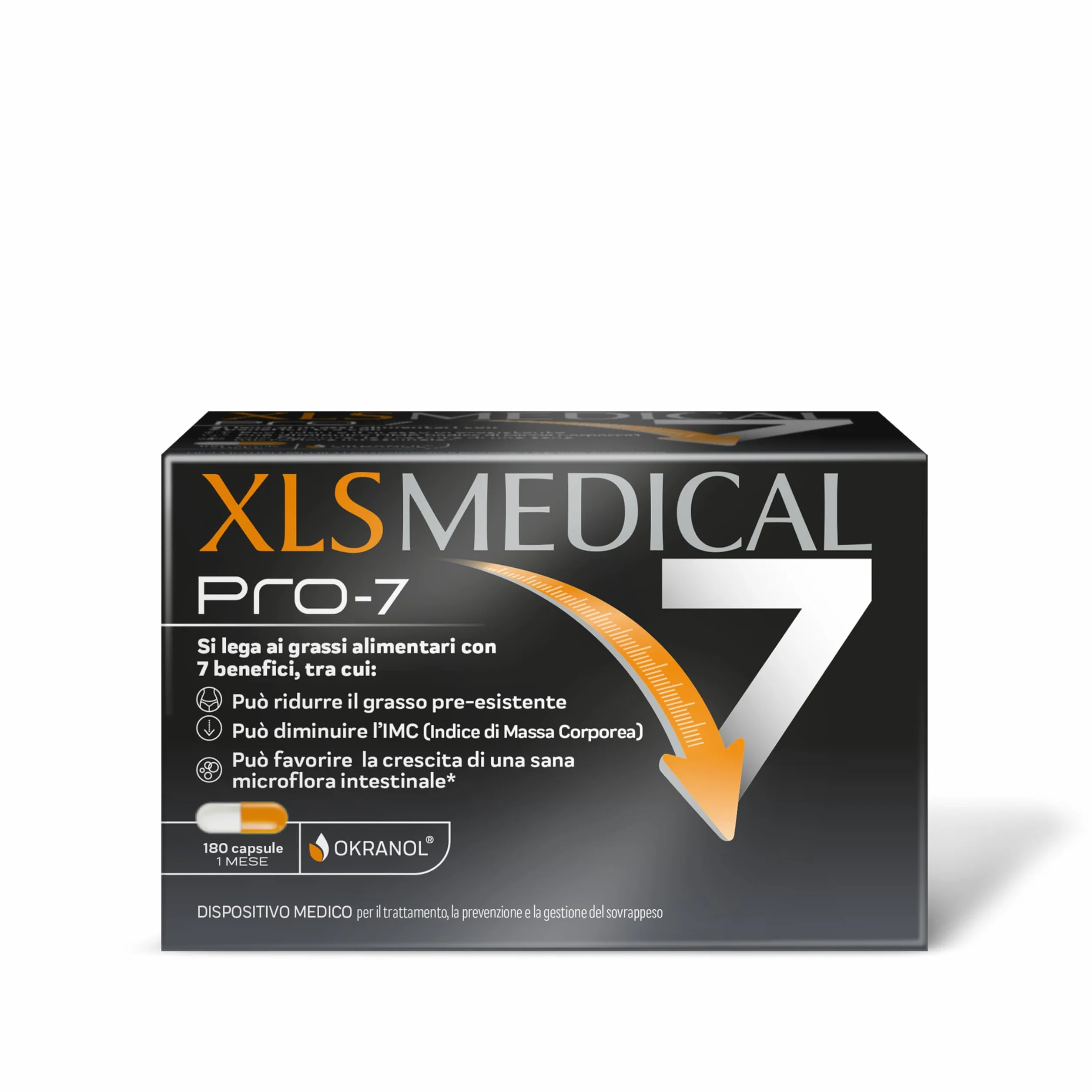 XLS Medical Pro-7 Dispositivo Medico per la Perdita di Peso, 180 Capsule