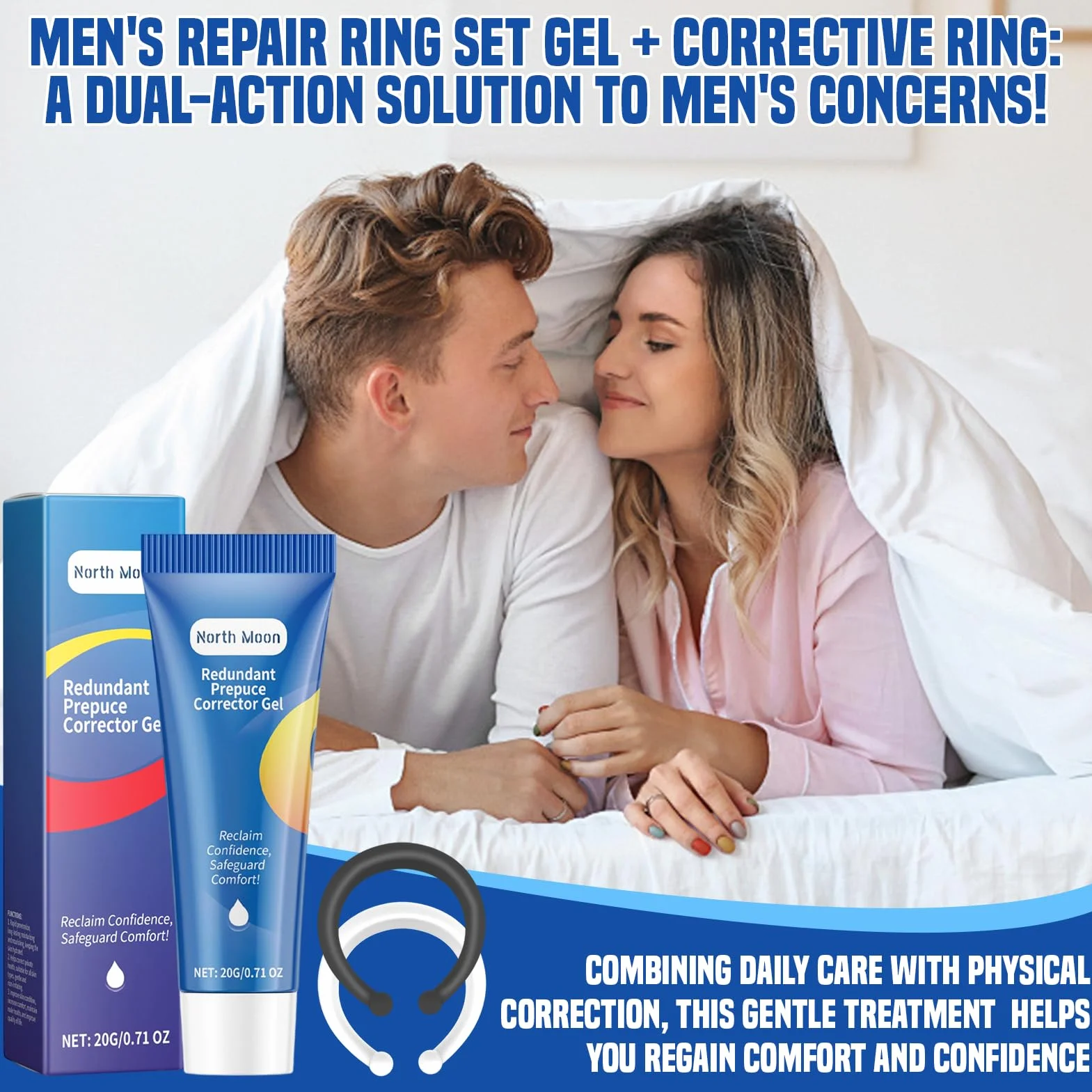 Gel correttore per fimosi con anelli stretching, unguento naturale al cortisone per restringimento del prepuzio