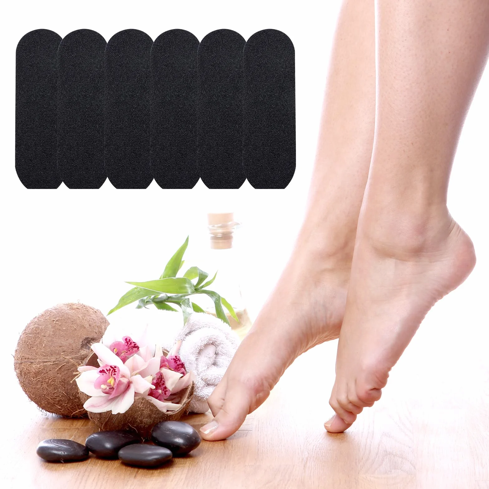 VEGCOO 55 Pezzi Ricambi per Lime Pedicure, Cuscinetti Abrasivi, Carta Vetrata Ricarica, Rimuovere Pelle Morta
