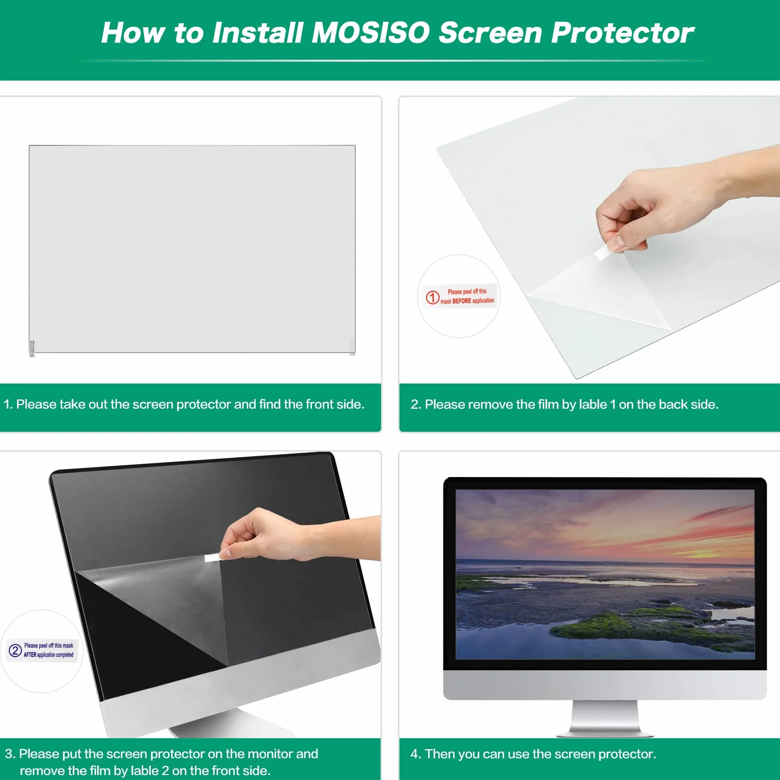 MOSISO Antiriflesso Protezione Schermo, 2 Pacchetti Opachi Computer Monitor Schermo Filtro di Copertura Compatibile con iMac 24 pollici 2021 M1 Desktop PC Monitor Riduce Visivo l'affaticamento