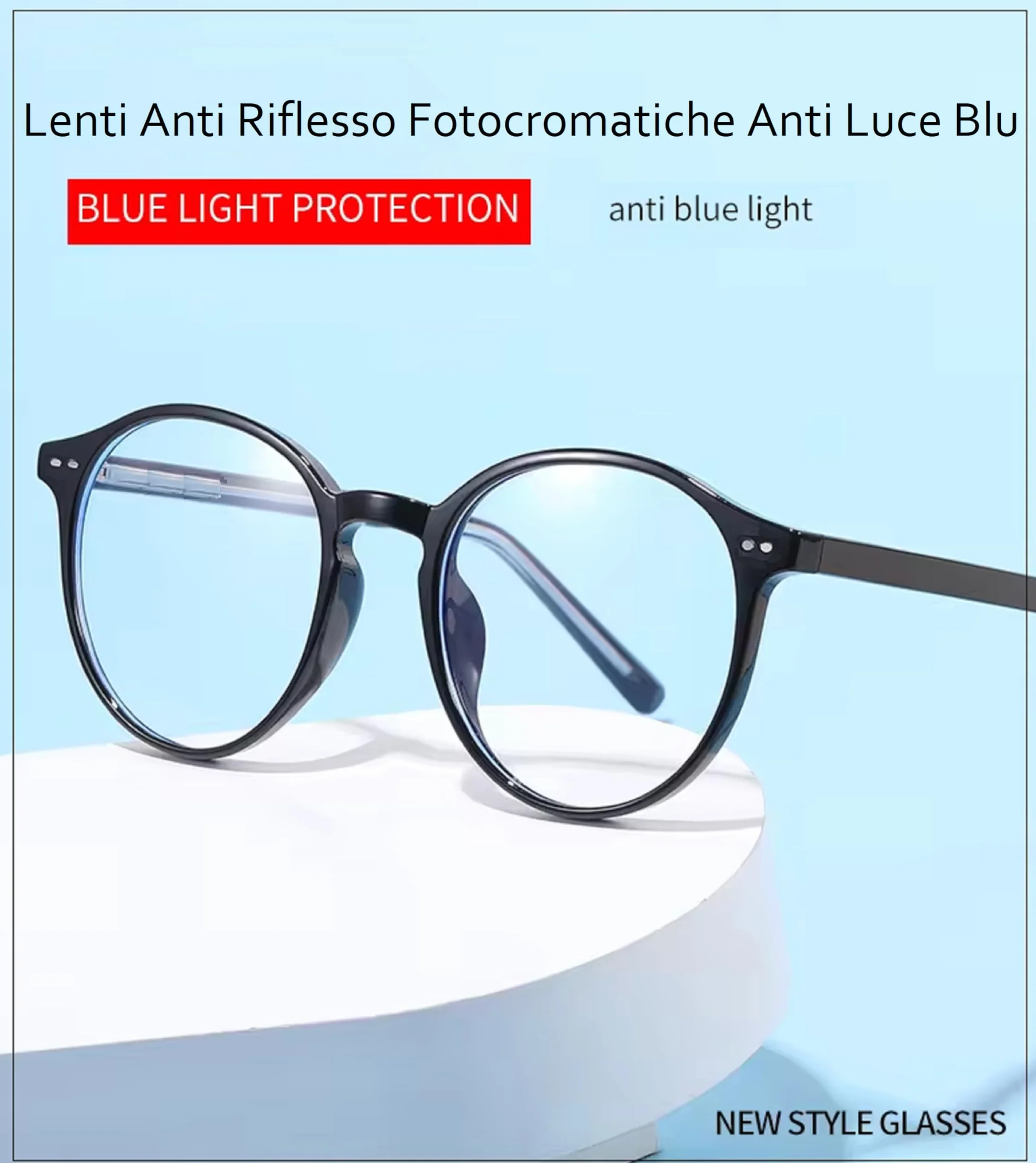 Occhiali M3 Anti Luce Blu PC Gaming Fotocromatici Lenti CR39 Protezione UV400