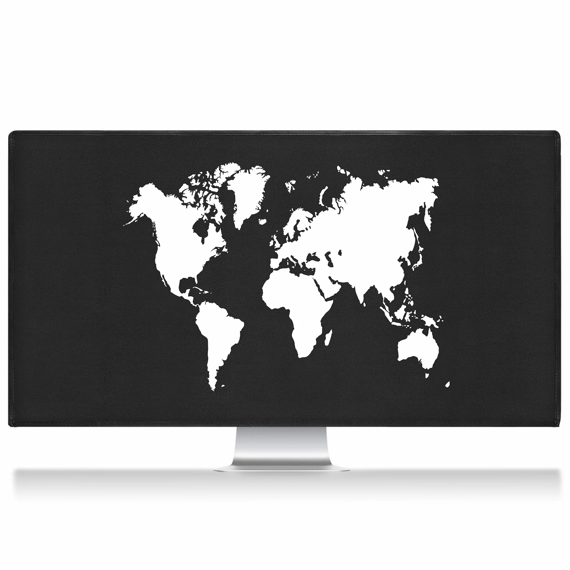 kwmobile 34-35" monitor Cover - Protezione Monitor PC Antipolvere Schermo Computer - Custodia Protettiva Sagoma Mondo