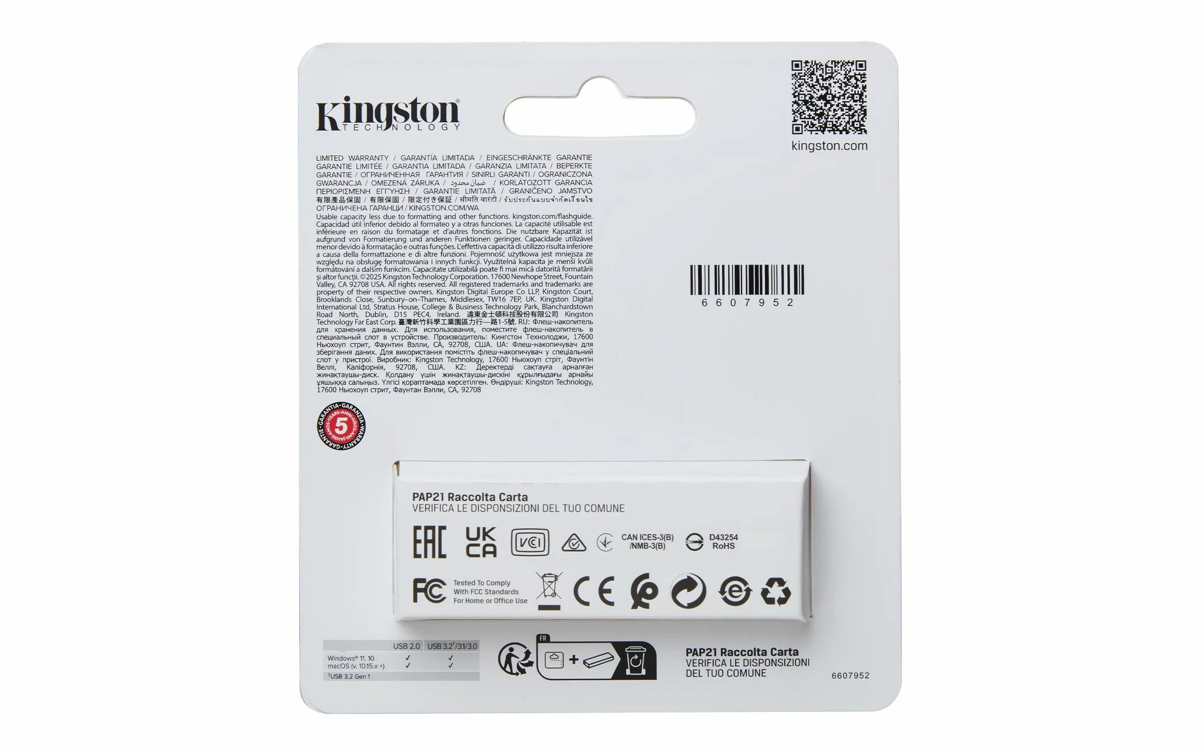 Kingston DataTraveler Exodia S 64GB USB 3.2 Gen 1 Flash Drive Nero
