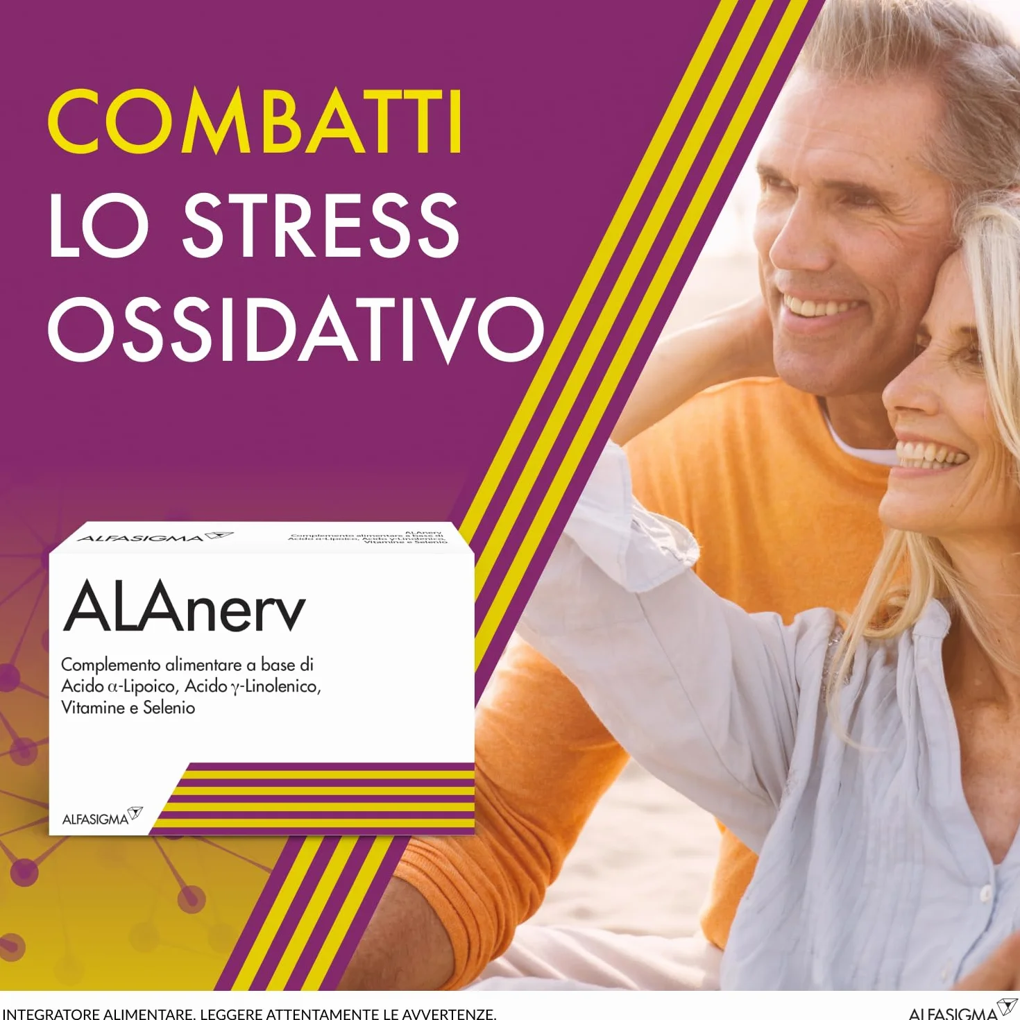 Alanerv Integratore Alimentare Acido Alfa-Lipoico Acido Gamma-Linoleico Vitamine Selenio 20 Compresse