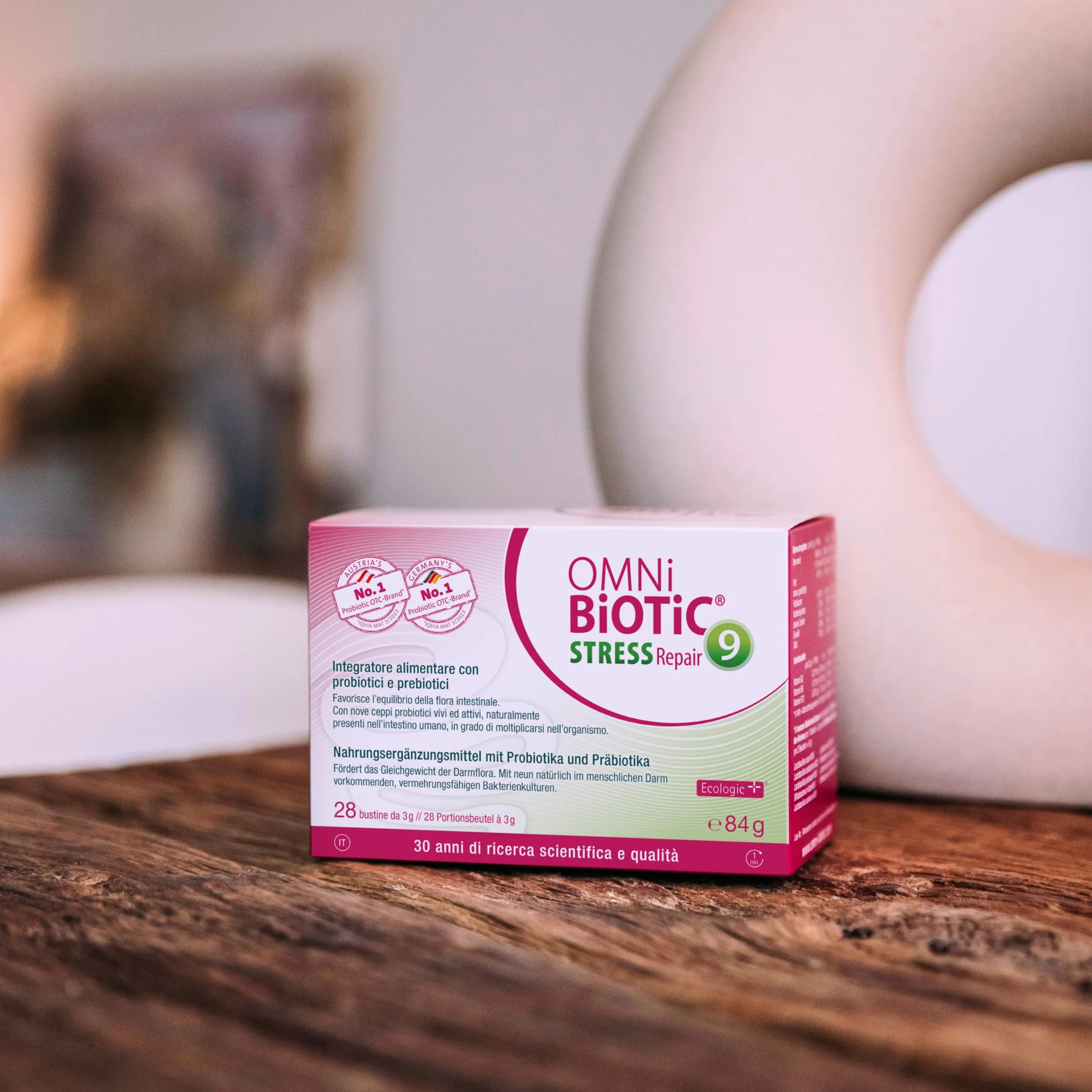 OMNi BiOTiC Stress Repair Proszek z Probiotykami i Prebiotykami 28 x 3g Wegański Bezglutenowy