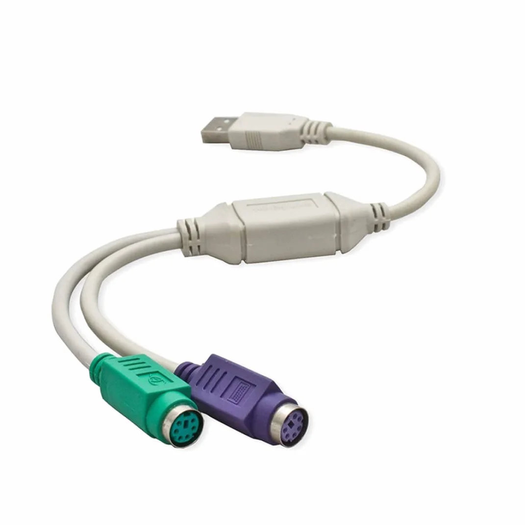 1 confezione di cavo adattatore convertitore da USB a doppia tastiera PS2 per PC portatile, cavo USB, convertitore, adattatore, da a PS/2, per laptop
