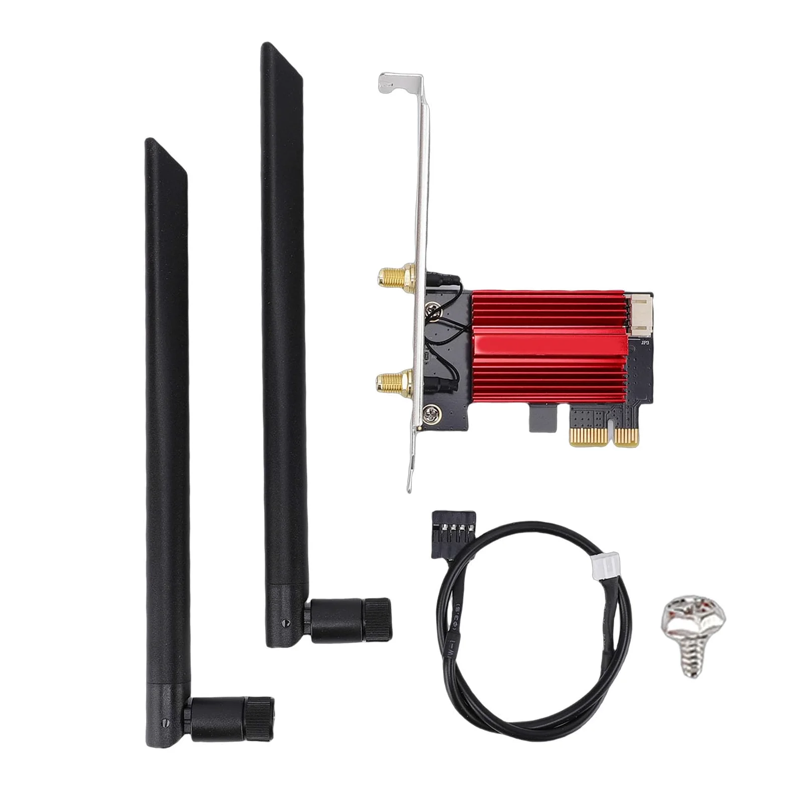 Scheda Wireless WiFi 7 PCIe, Scheda di Rete Tripla Banda per PC Desktop, Adattatore di Rete Bluetooth 5.4 con velocità 6400Mbps e Doppia Antenna 8dBi, Ideale per Reti 10/11