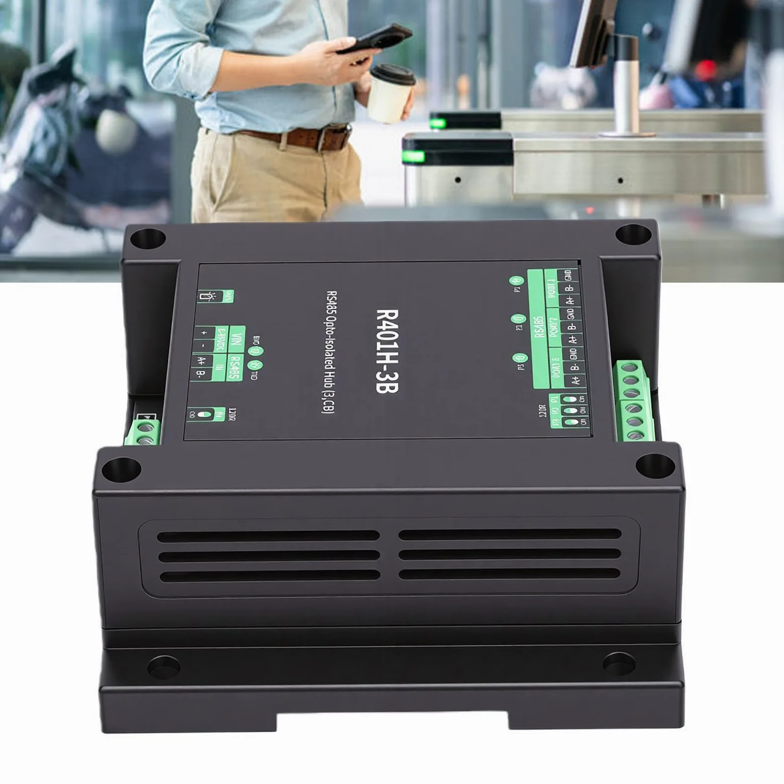485 Opto Isolated Hub with Power Isolation Features | Connessioni stabili, Terminazione configurabile, Supporta 32 nodi, Trasmissione half duplex