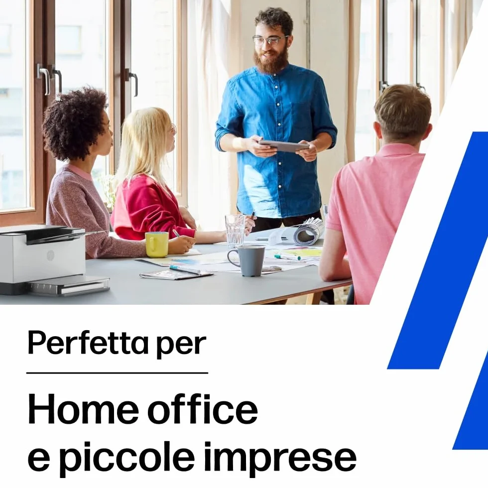 HP LaserJet M110w 7MD66F Stampante Laser A4 Monocromatica, Stampa Fronte e Retro Manuale, 20 ppm, Wi-Fi, Bianca
