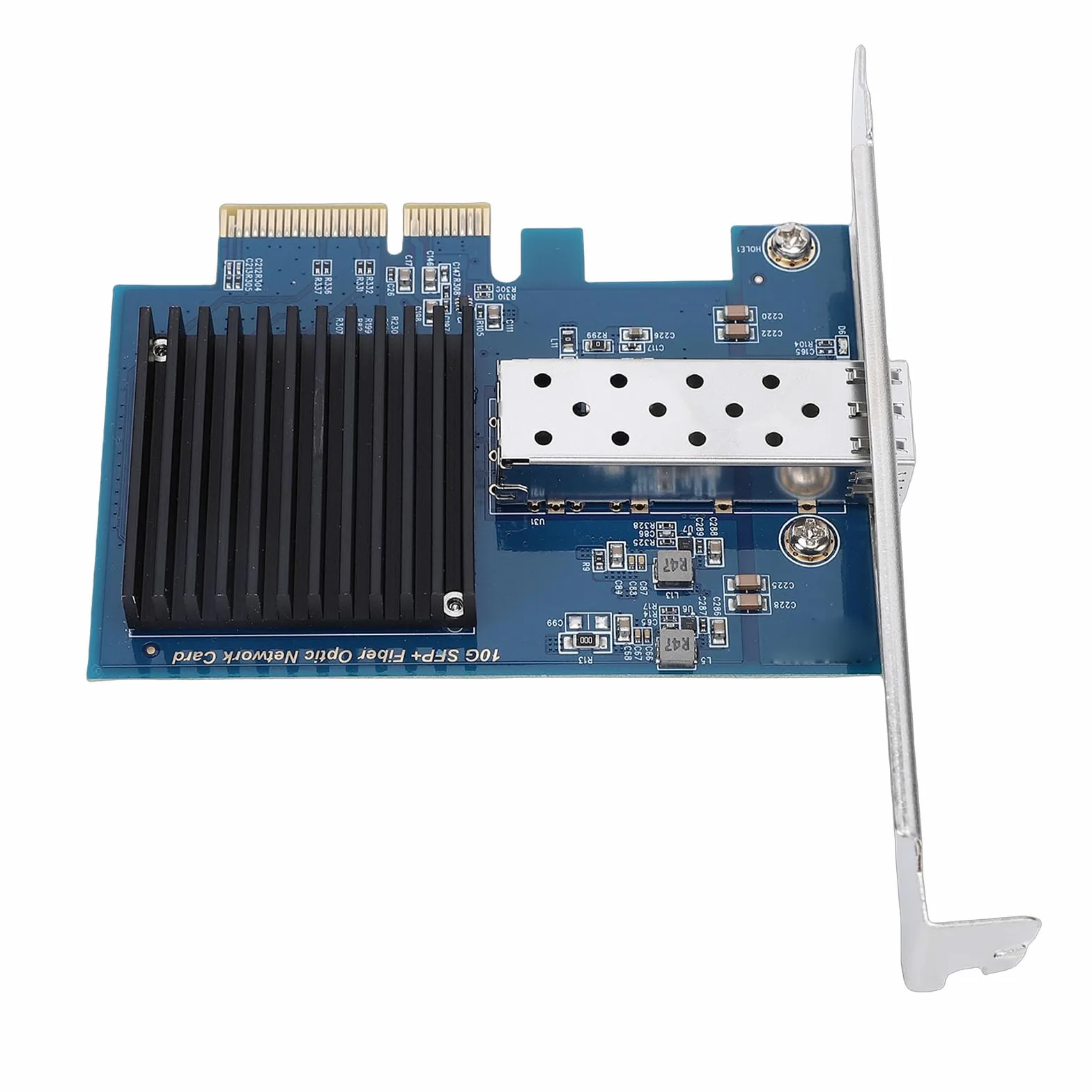Yctze Scheda di Rete PCIe 10G, Adattatore Ethernet in Fibra PCIe 3.0 X4 a Porta Singola, Scheda di Interfaccia di Rete con Slot SFP Aperto, Ideale per Wins 11 e Supporto di Avvio PXE