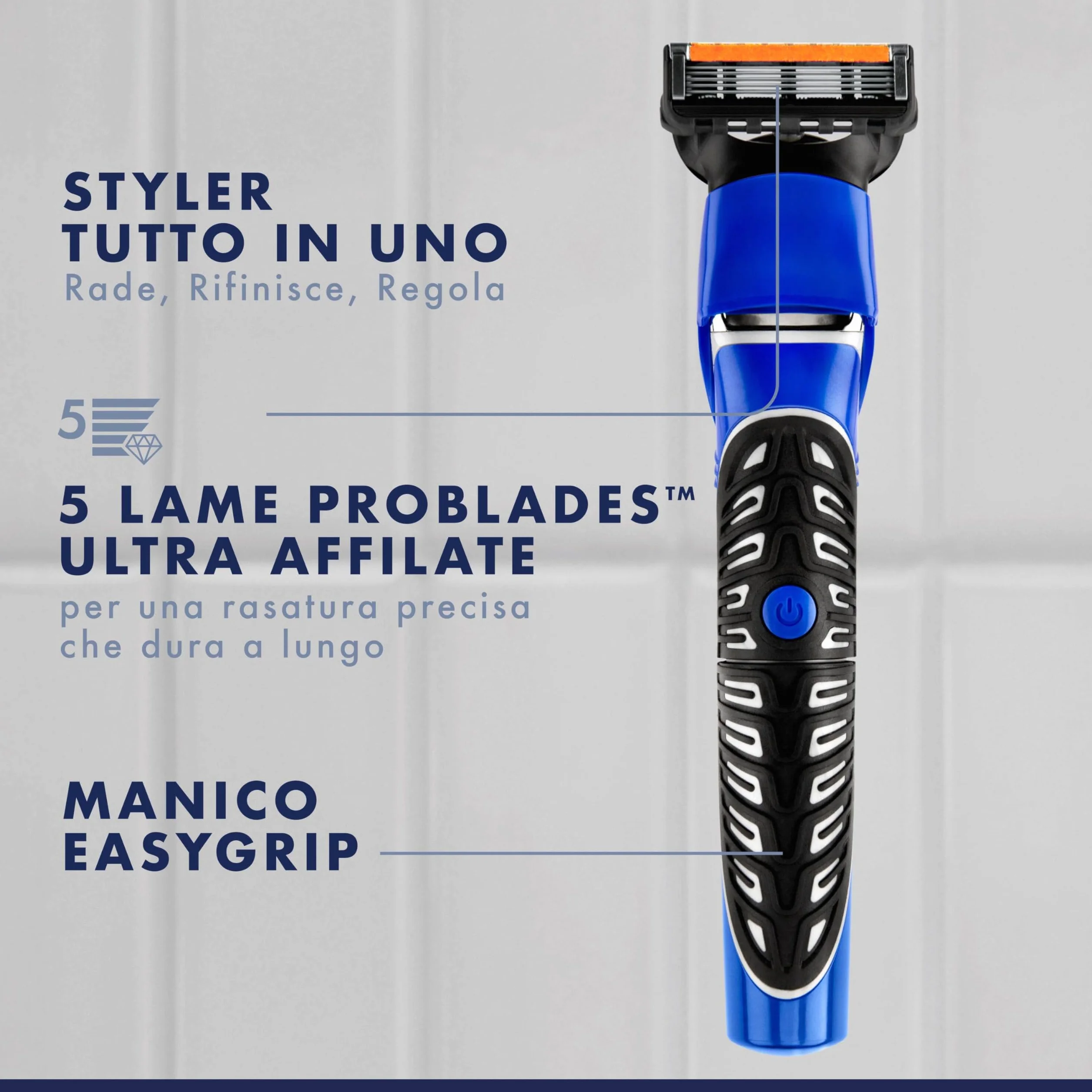 Gillette Styler All-in-One Rasoio Elettrico Barba con Tecnologia Braun