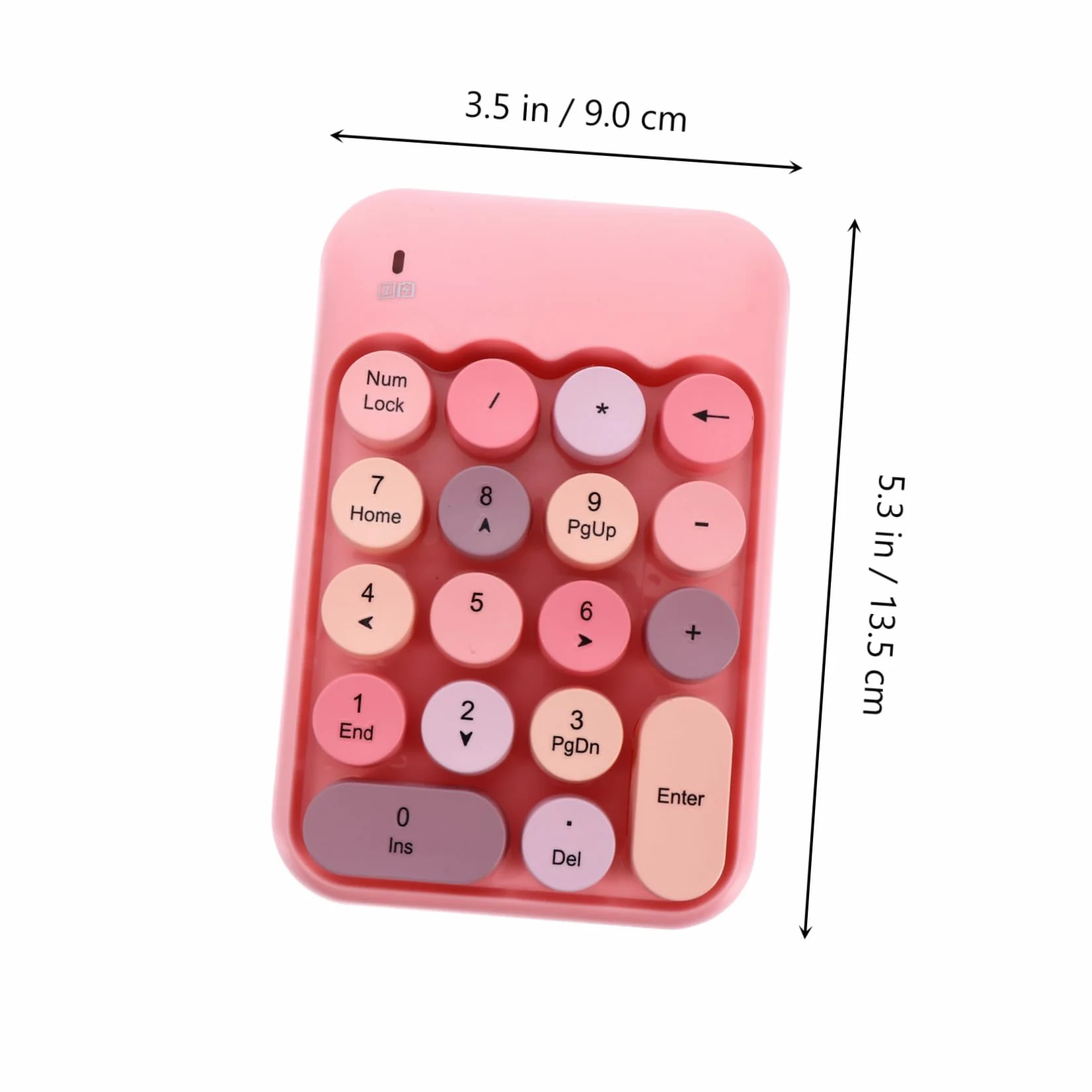 jojofuny Tastierino Numerico Wireless 2. 4g Rosa in ABS, Mini Tastierino | Tastierino Numerico Wireless 18 Tasti Indipendenti, Tasto Backspace, Portatile, per Notebook e Moduli Finanziari