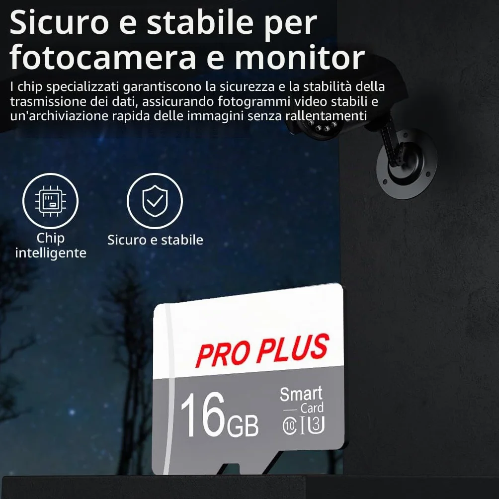 2 Pack Scheda di Memoria 16GB con Adattatore, Classe 10 UHS-I A1, Schede Di Memoria Alta Velocità per Fotocamera, Telefono, Tablet, Registratore Di Guida, PC (TF183 16GB)