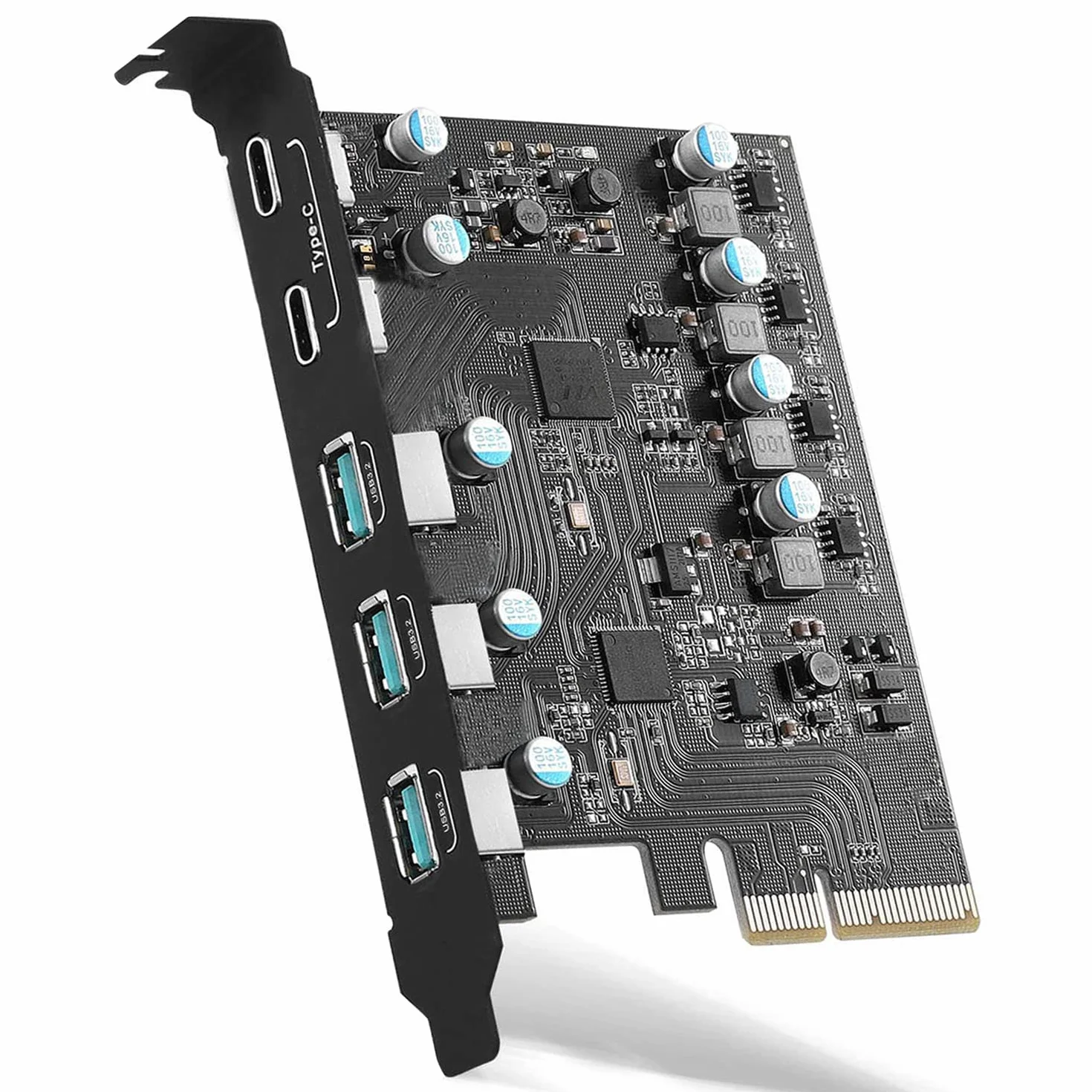 Scheda da PCIe a USB 3.2/3.1 Gen 2, 5 Porte Scheda di espansione USB 20Gbps Interna PCI Express USB3 per PC Windows 10/8/7 MAC OS