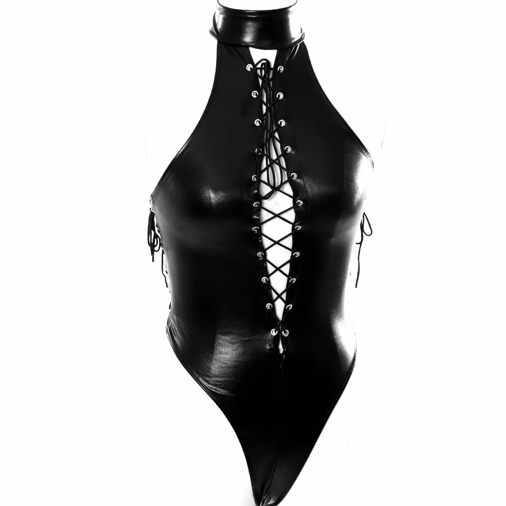 PETMHS Leather Harness Corset Belt with Garter Straps Punk Body Suit