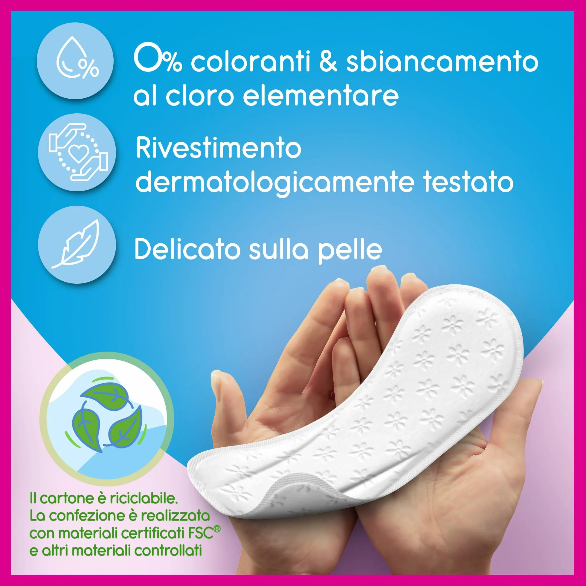 Carefree Salvaslip Cotton Feel Flexiform Fragranza Fresca, Salva slip donna 100% traspiranti, 56 sztuk