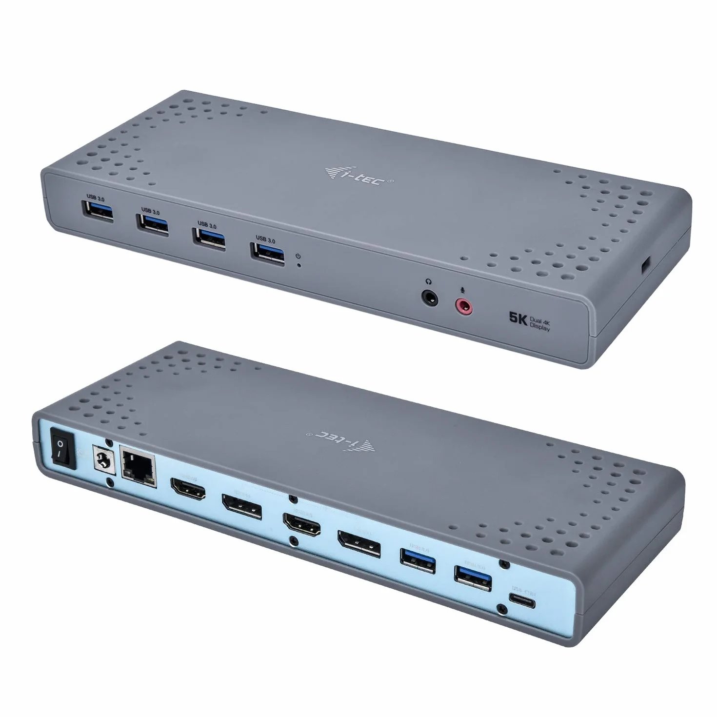 i-tec USB 3.0/USB-C 5K/2x 4K Docking Station Universale 2x HDMI 2x Display Port 1x GLAN 6x USB-A 3.0 1x Audio Dentro/Fuori K-Lock per Windows MacOS Linux Android Thunderbolt 3 Compatibile