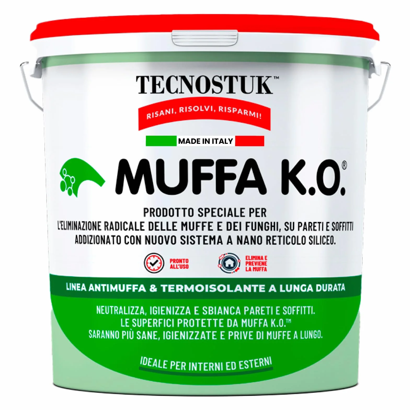 Fondo Antimuffa per Muri Muffa KO Tecnostuk lt.1 Eurocali Made in Italy