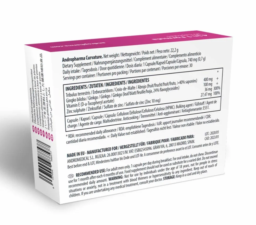 ANDROPHARMA CURVATURE TRATAMIENTO PEYRONIE