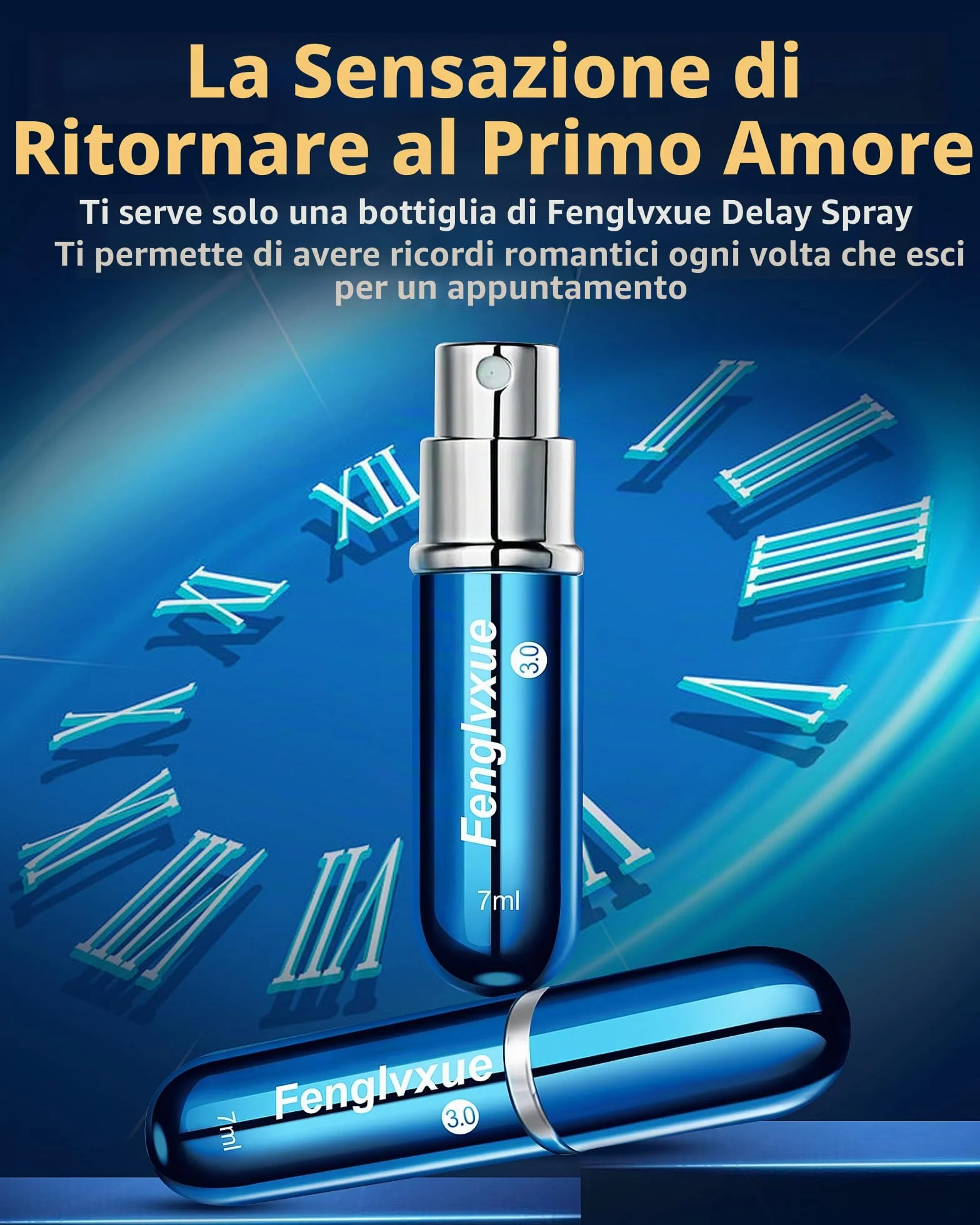 Spray Ritardante per Uomini, Delay Spray, Tecnologia 3.0, 0.24 Fl Oz (7 ML)