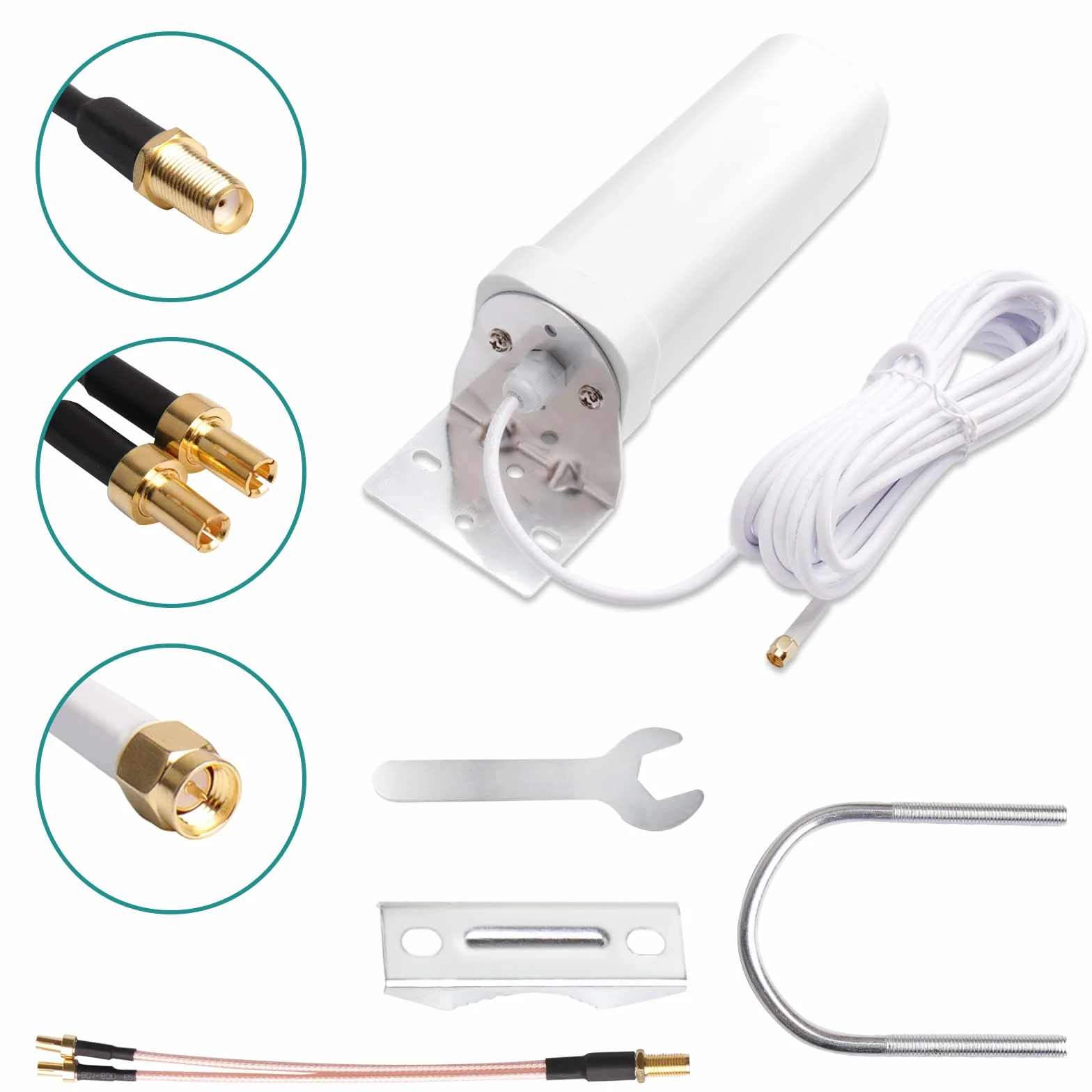 Antenna 4G LTE SMA maschio antenna esterna Omnidirezionale SMA Antenna compatibile con router modem 3G 4G impermeabile per router mobile hotspot telefono domestico senza fili