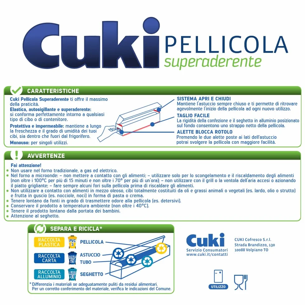 Pellicola con easy cut 25m, superaderente, 1 confezione da 25m