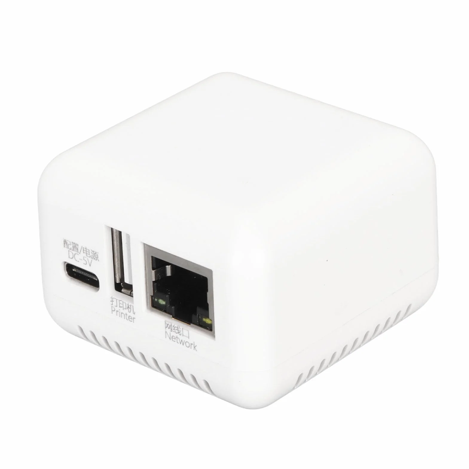 Bewinner Server di Stampa Wireless, Adattatore Server Stampante LAN USB 2.0, Server di Stampa di Rete Wireless N USB 2.0 a 1 Porta con Tipo C e Porta USB per Windows XP per Linux 3.4
