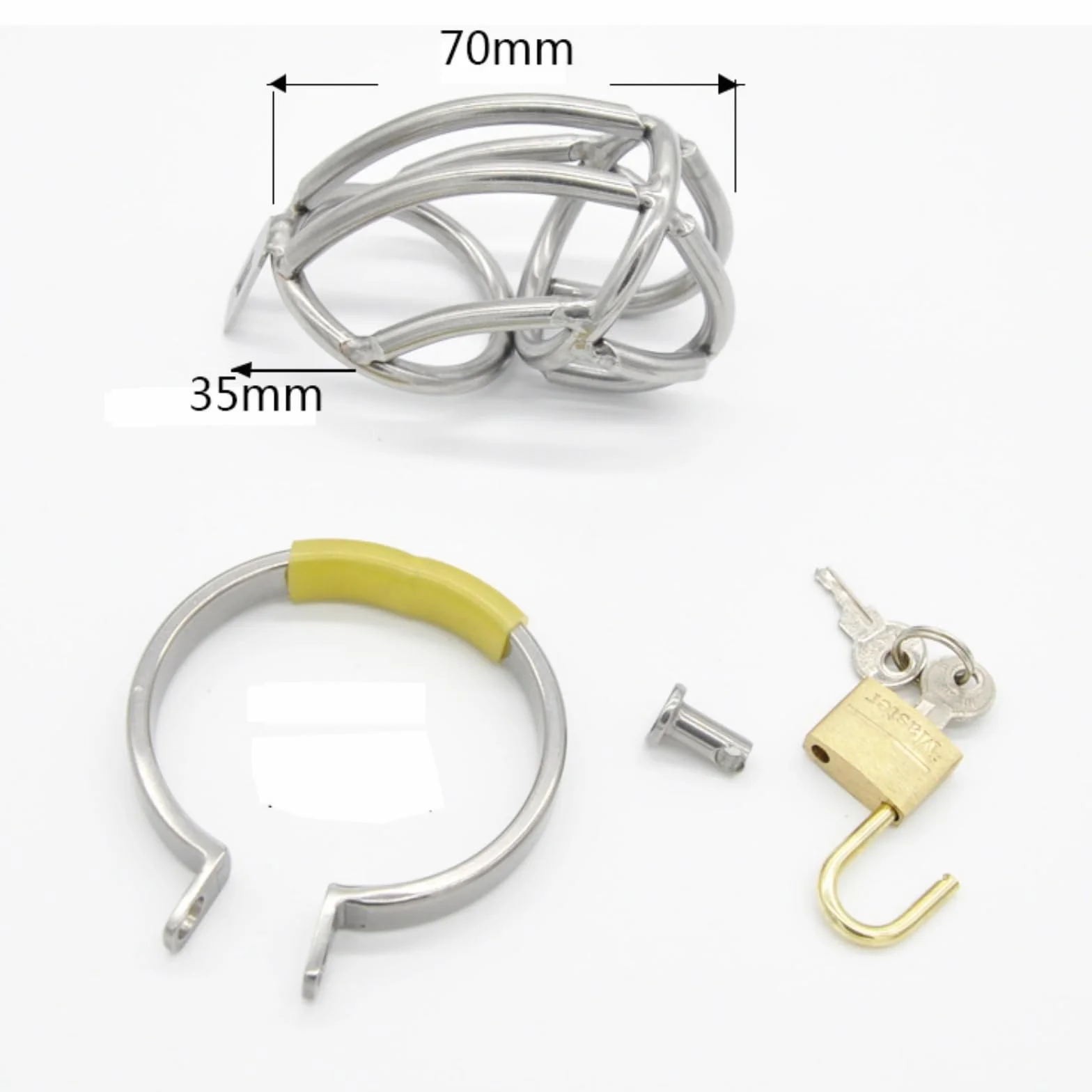 Hdynasty Uomini Metallo Acciaio Inox Scavato Traspirante Bondage Accessori Sportivi 38mm 43mm 48mm 52mm