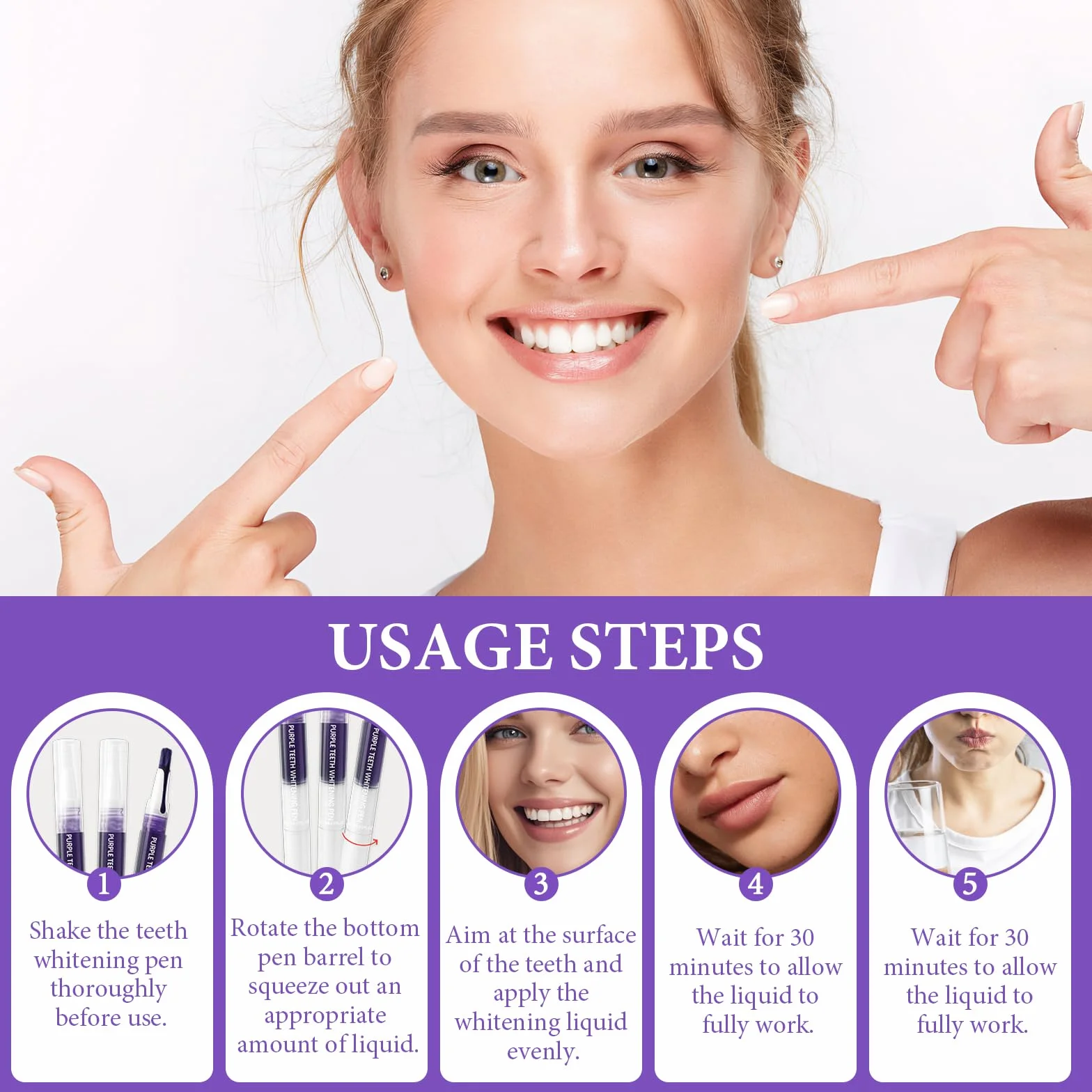 Penna Sbiancante Denti Professionale Delicato Non Irritante 6 Pezzi