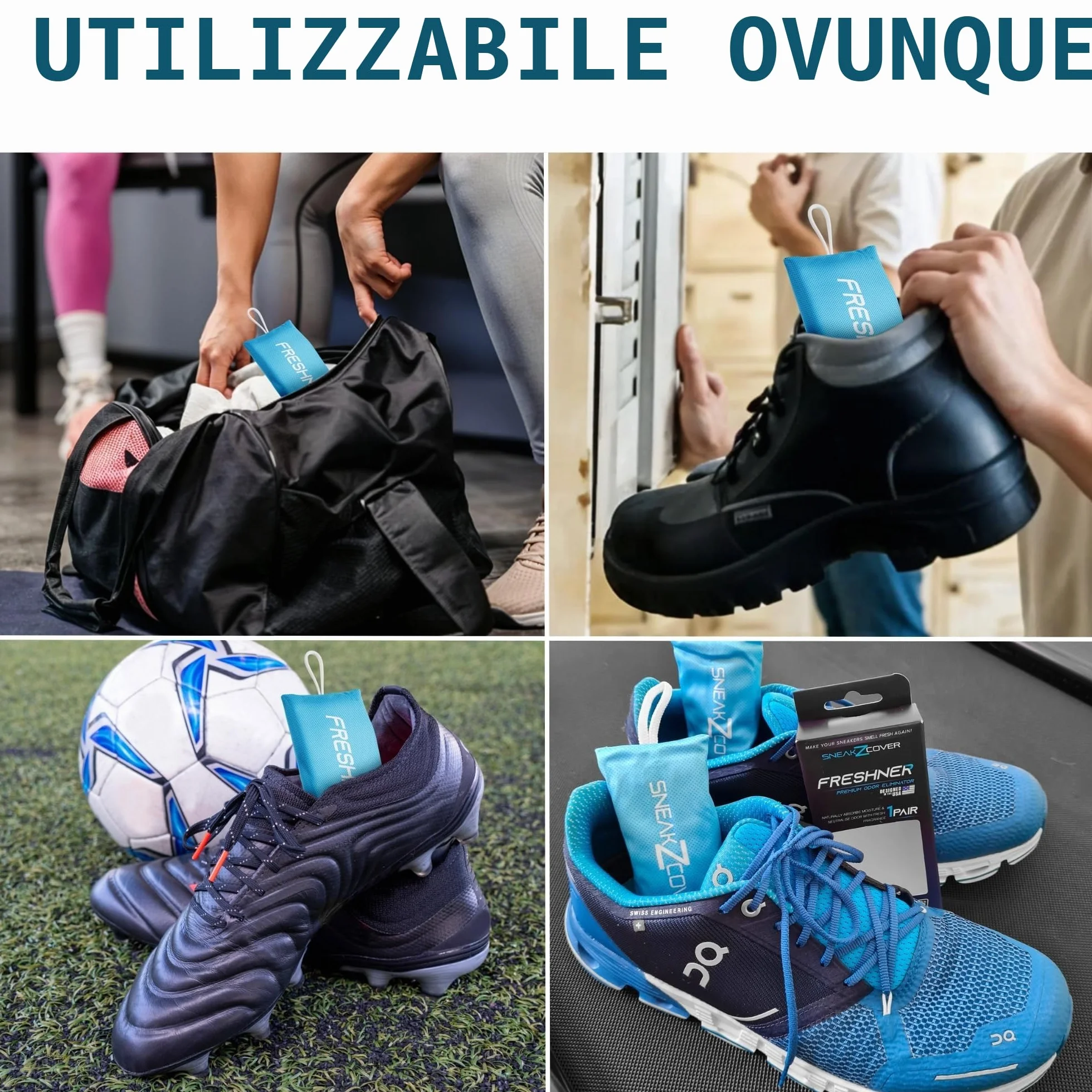 Deodorante per scarpe efficace contro odore e sudore piedi, elimina cattivi odori, fragranza fresca