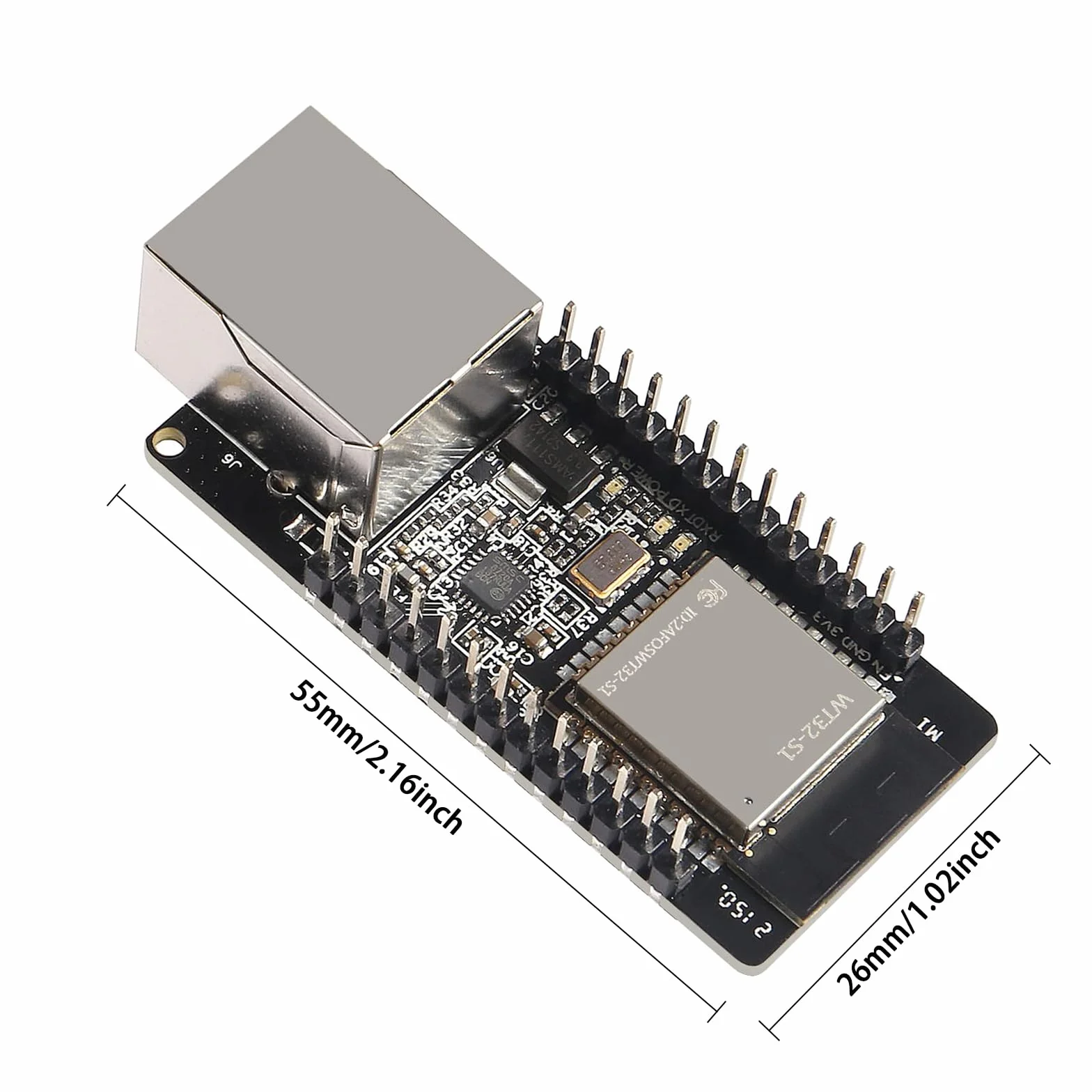 ESP Modul, WT32-ETH01 Embedded Serial Port Networking Bluetooth + WiFi Combo Gateway MCU modulo ESP senza fili