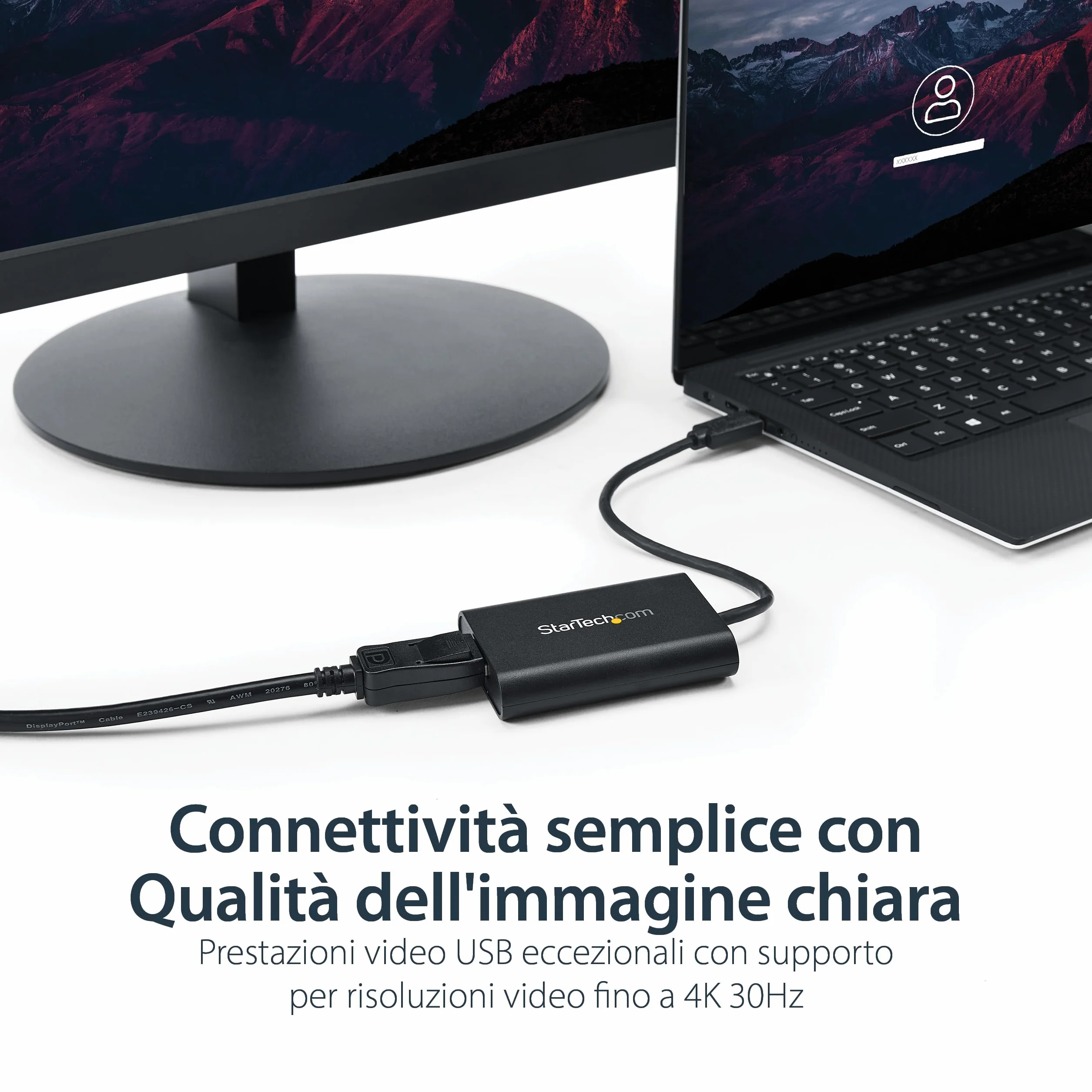 StarTech.com Adattatore USB a DisplayPort - USB 3.0 - 4K 30Hz - Convertitore video USB a DP