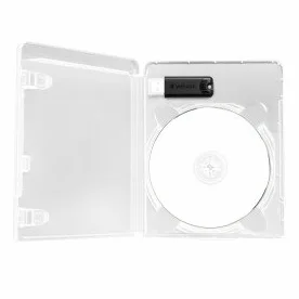 Custodie per Blu-Ray, 14 mm, con Scomparto per Una chiavetta USB, Transparente, 10 Pezzi