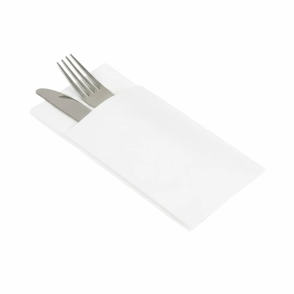 Tovaglioli di carta AIRLAID 40x40 cm Effetto Tessuto 200 pezzi bianco