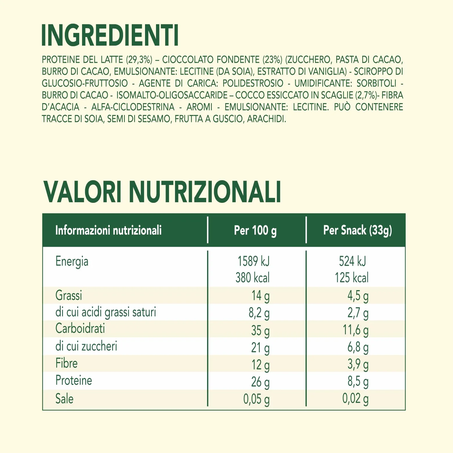 ENERZONA SNACK 40-30-30 COCCO 30 barrette 27g