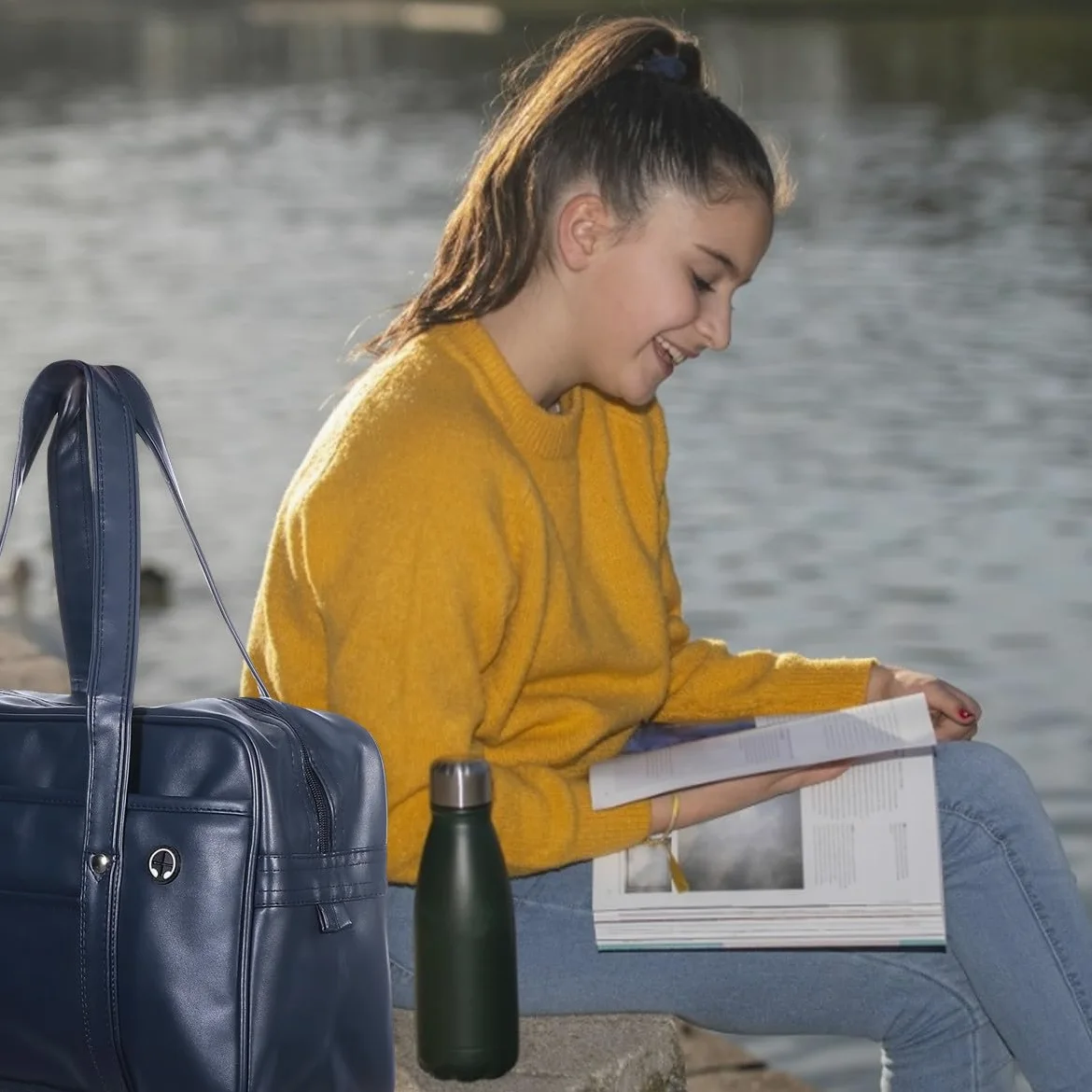 Borsa a Tracolla in Pu per Laptop e Scuola, Grande Capacità e Design Moderno, per Back To School Party e Uso Quotidiano in Ufficio