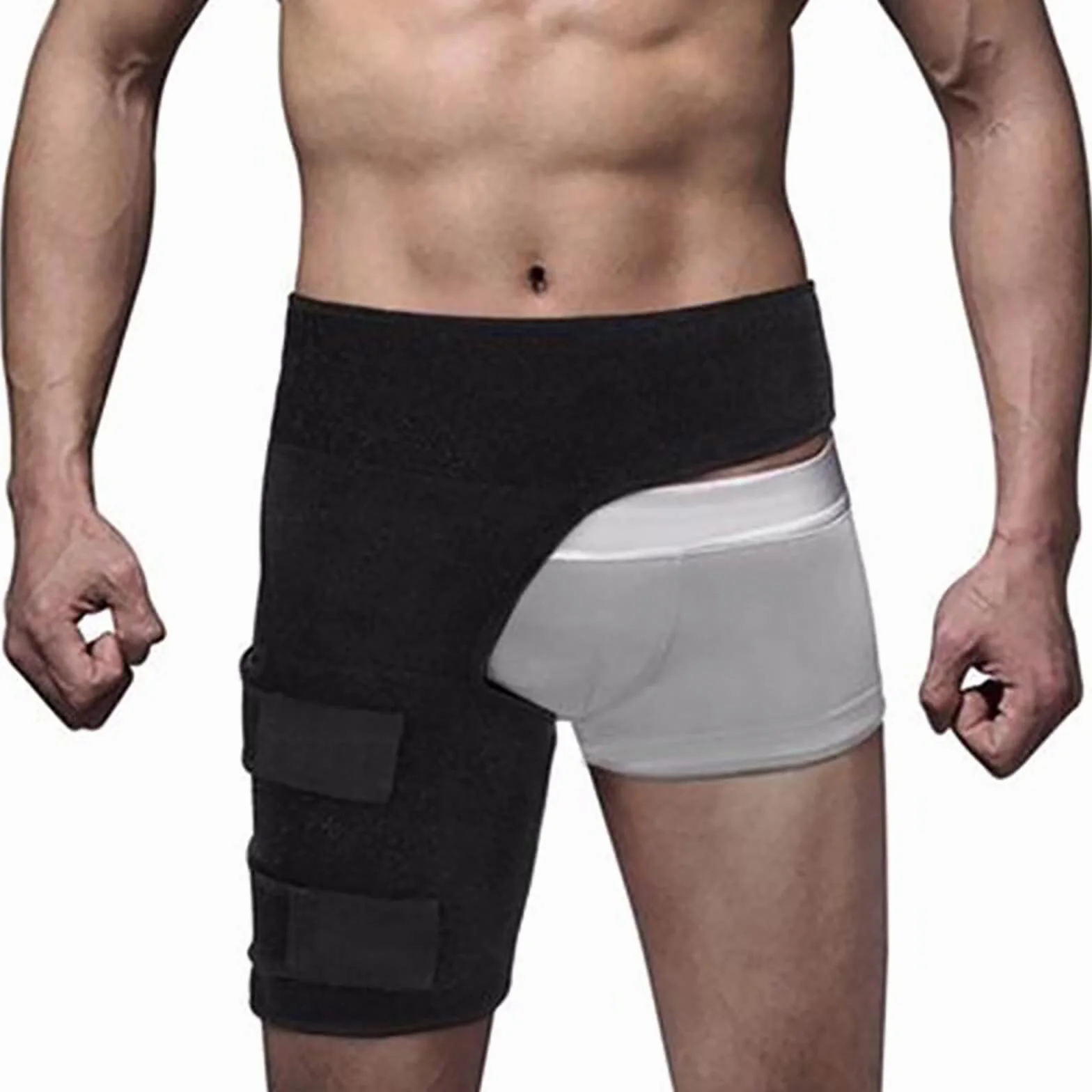Tutore dell'anca per compressione coscia sollievo sciatica supporto gambe Manicotto avvolgente fianchi muscolari stabilizzatori