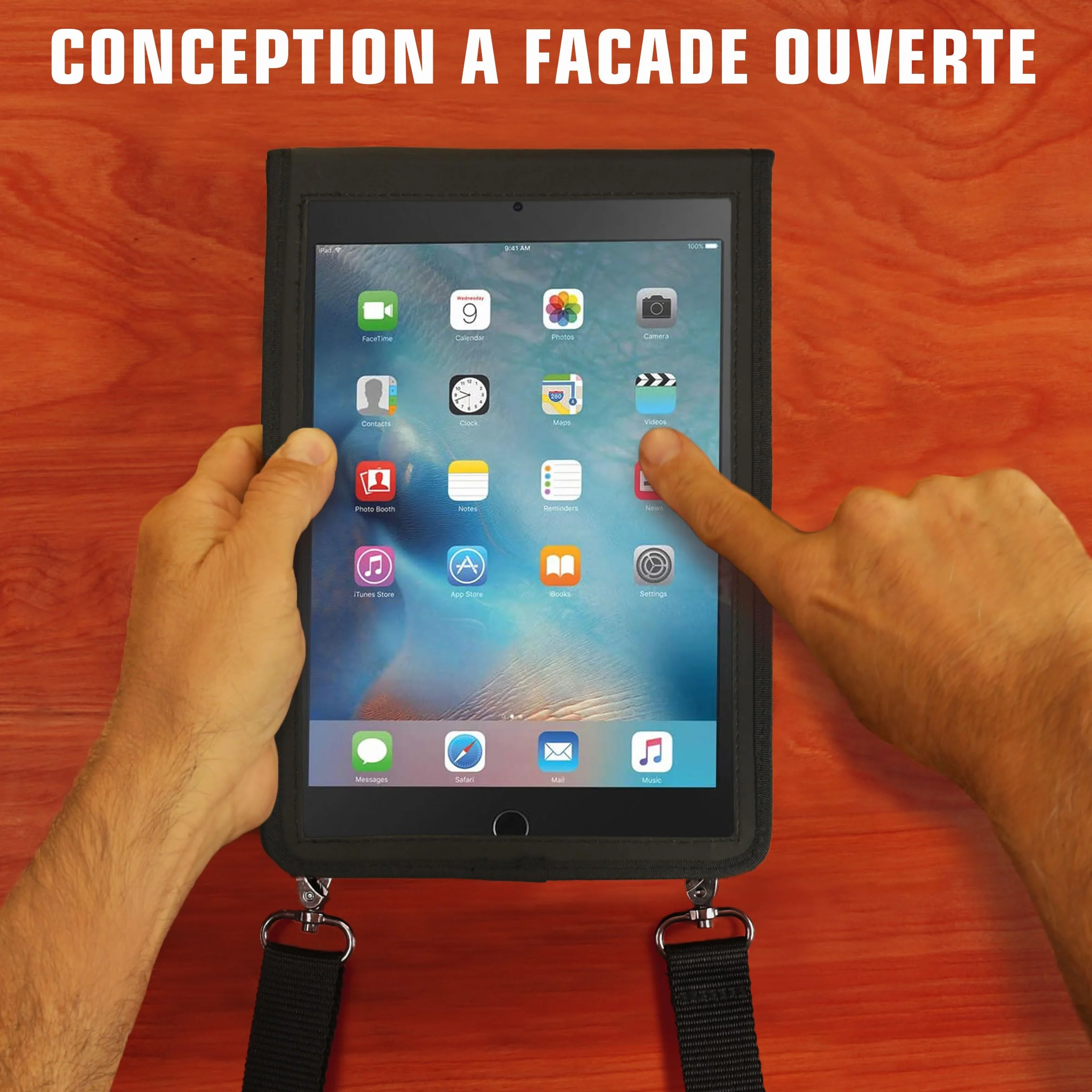USA GEAR Tablet da 7 pollici con frontale aperto, tracolla ed esterno protettivo - Compatibile con Samsung Galaxy Tab A e iPad Mini