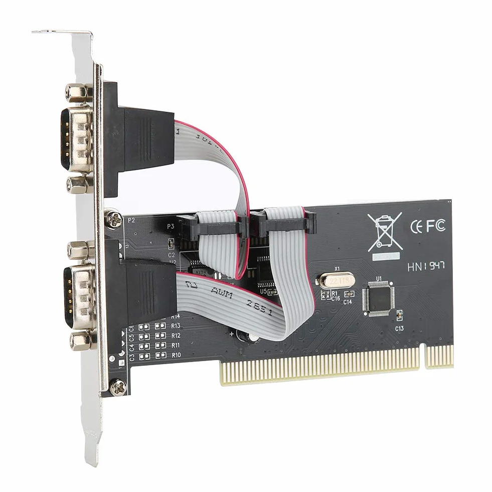Serial Port Cards, PCI-2 Serial Port Card PCI-Express 2-Port DB9 Serial Controller Card Scheda di Estensione per Desktop