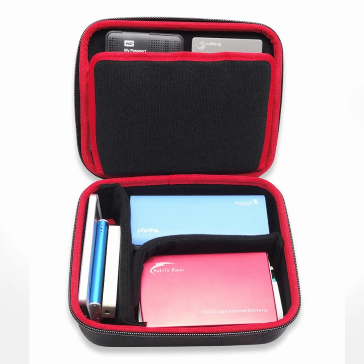 Organizer Cavi Elettrici Portatile Grande Capacità in Oxford Nero | Back To School Party, Borsa Organizer Cavi, Gestione Usb, Cordoni e Audio