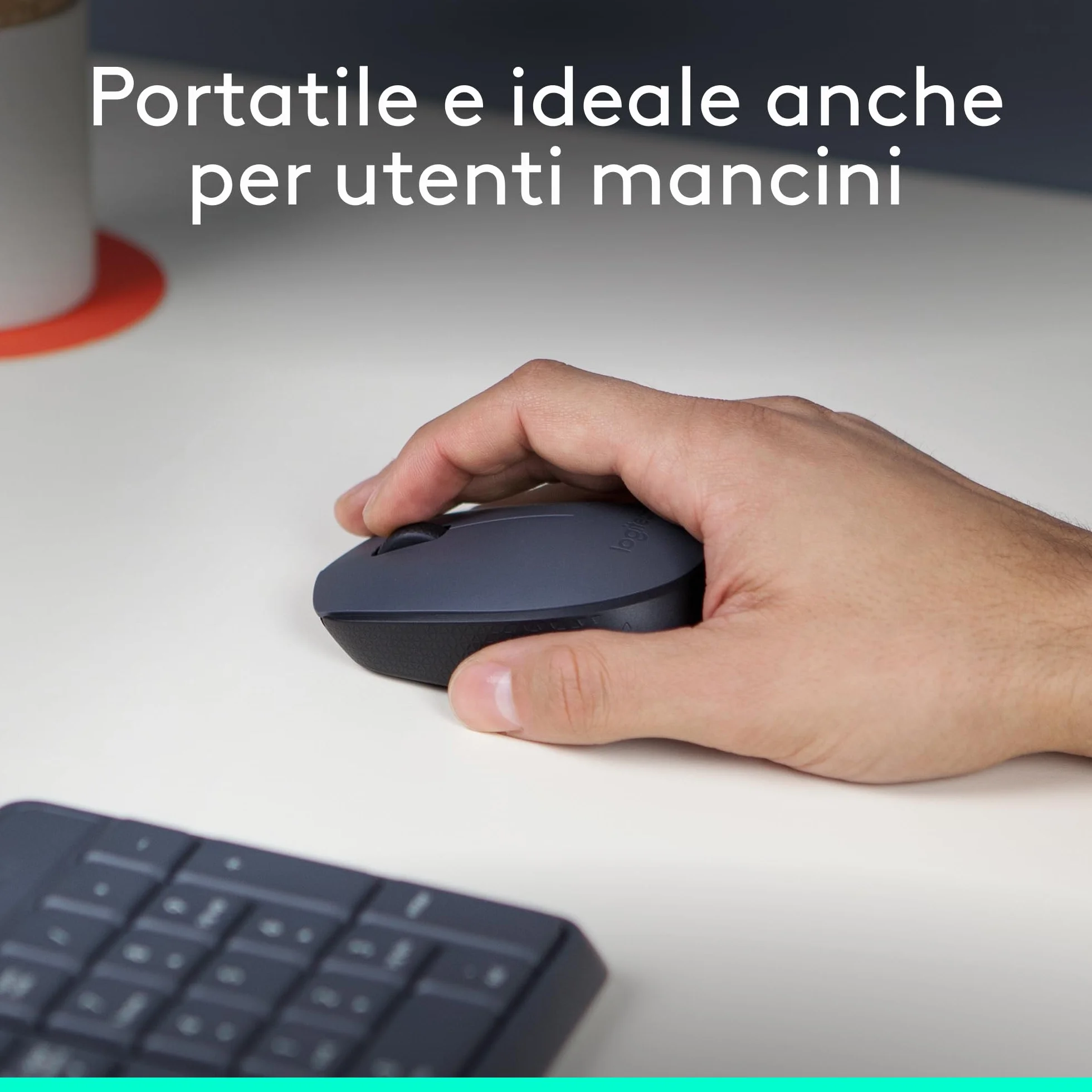 Logitech M170 Mouse Wireless 2.4 GHz Nano USB Ottico Ambidestro Grigio
