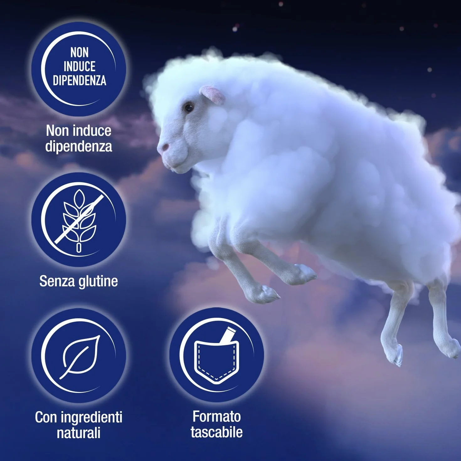 Novanight Tripla Azione Bustine Magnesio Melatonina Disturbi del Sonno 40 Buste Gusto Camomilla e Agrumi