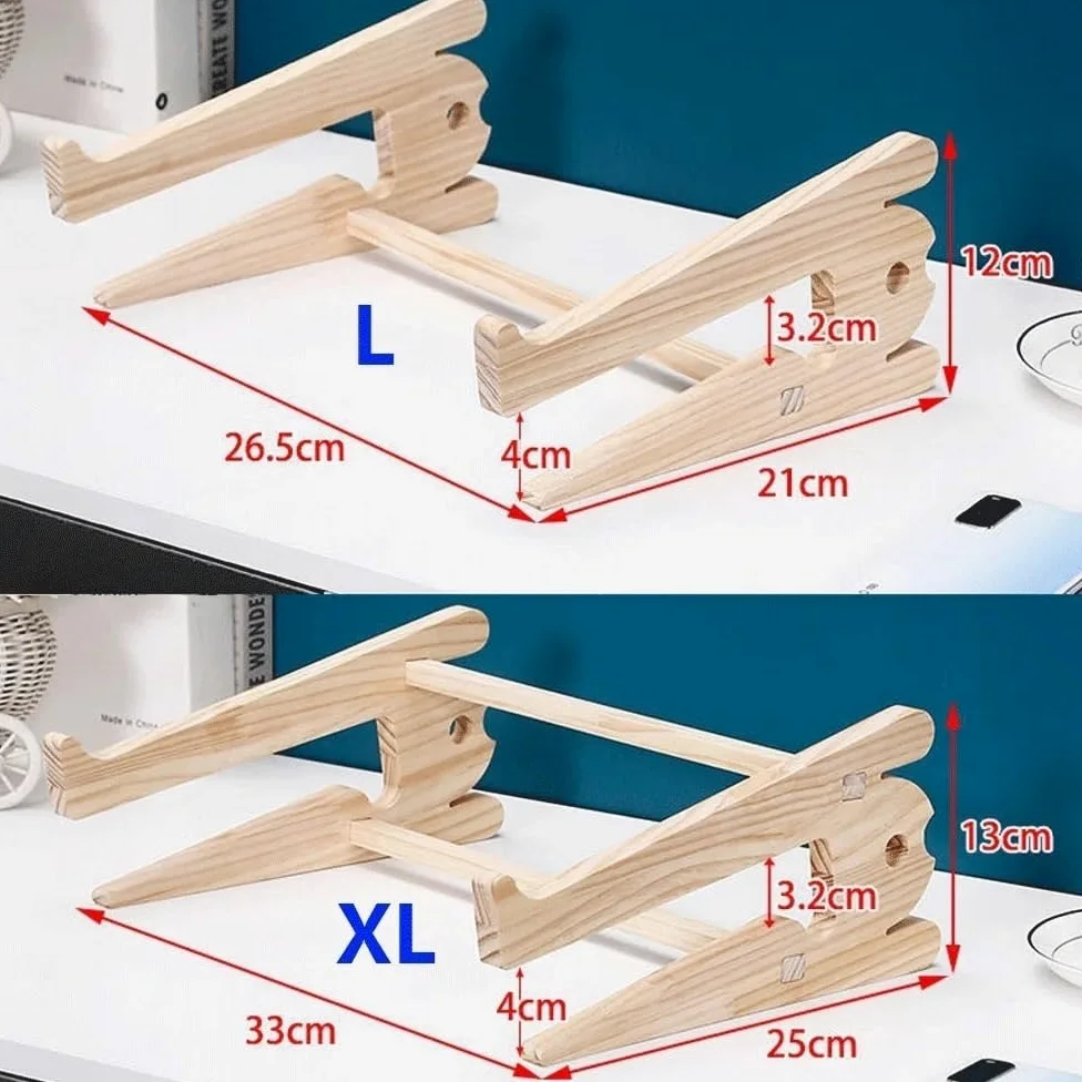 Supporto per Laptop Supporto Universale in Legno for Laptop da scrivania, Supporto Staccabile for Laptop da 10-17,3 Pollici Rialzo per Laptop(XL)