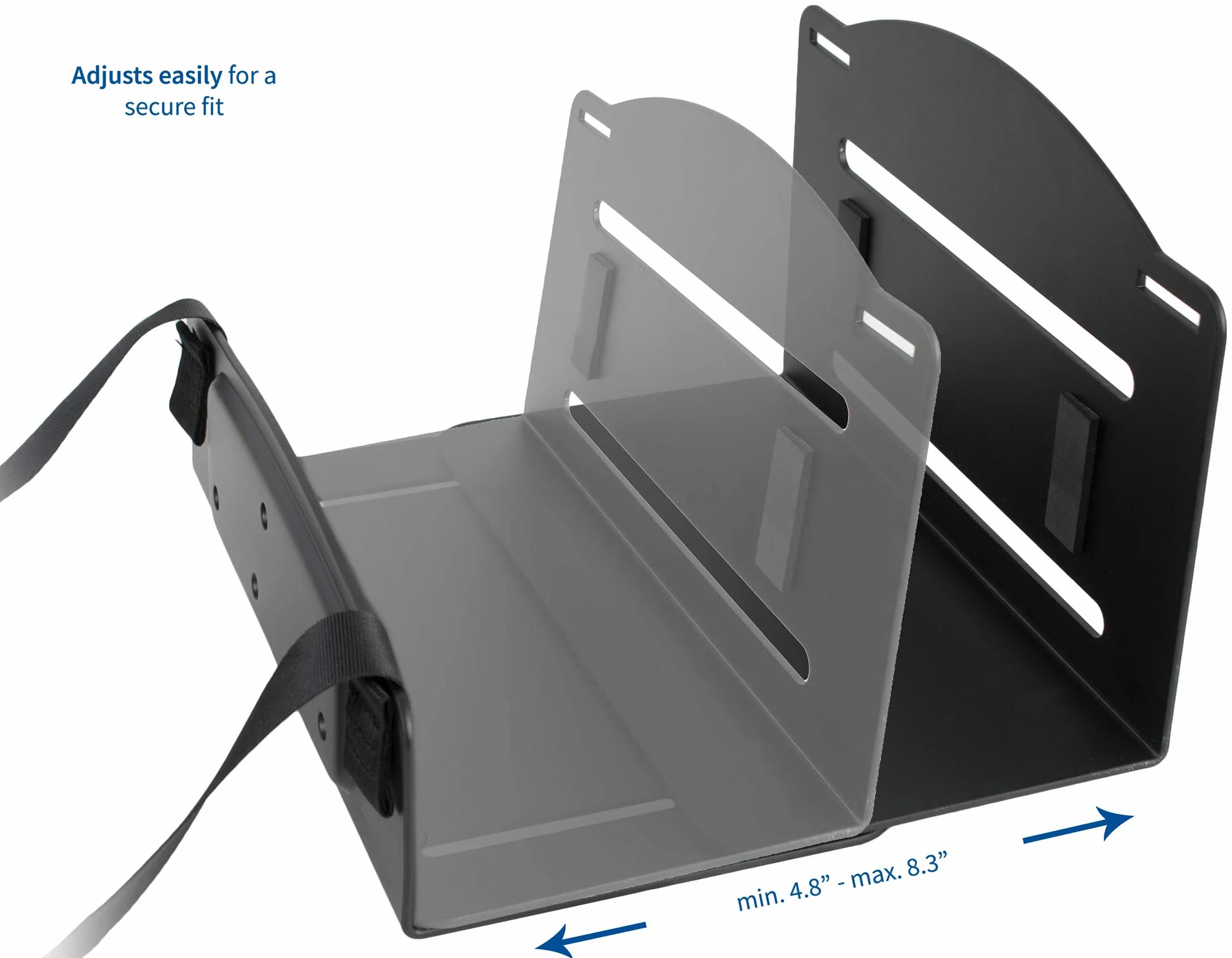 VIVO Supporto universale da parete per PC, staffa in acciaio regolabile, custodia per computer, supporto per cinghia CPU a telaio aperto, nero, MOUNT-PC03V