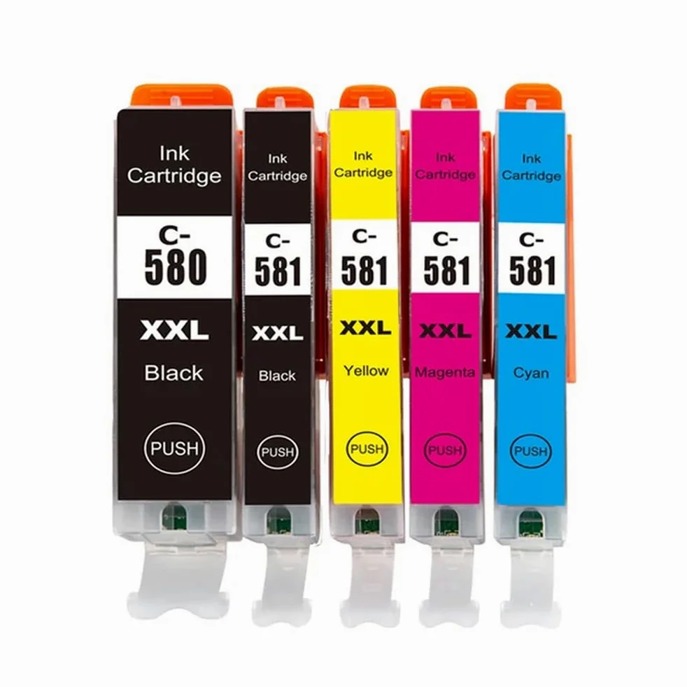Cartuccia d'inchiostro PGI-580 CLI-581 PGI580 580XL compatibile con TR7550 TR8550 7550 TS6150 TS6151 TS 6150(5PCS)