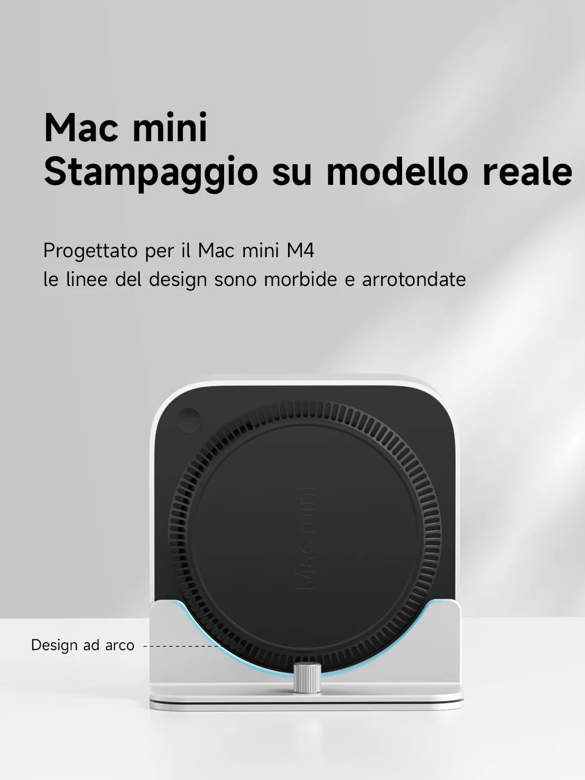 Hagibis Supporto verticale per Mac Mini M4, in lega di alluminio, supporto antiscivolo per computer, compatibile con chip M4, Mac Mini Pro
