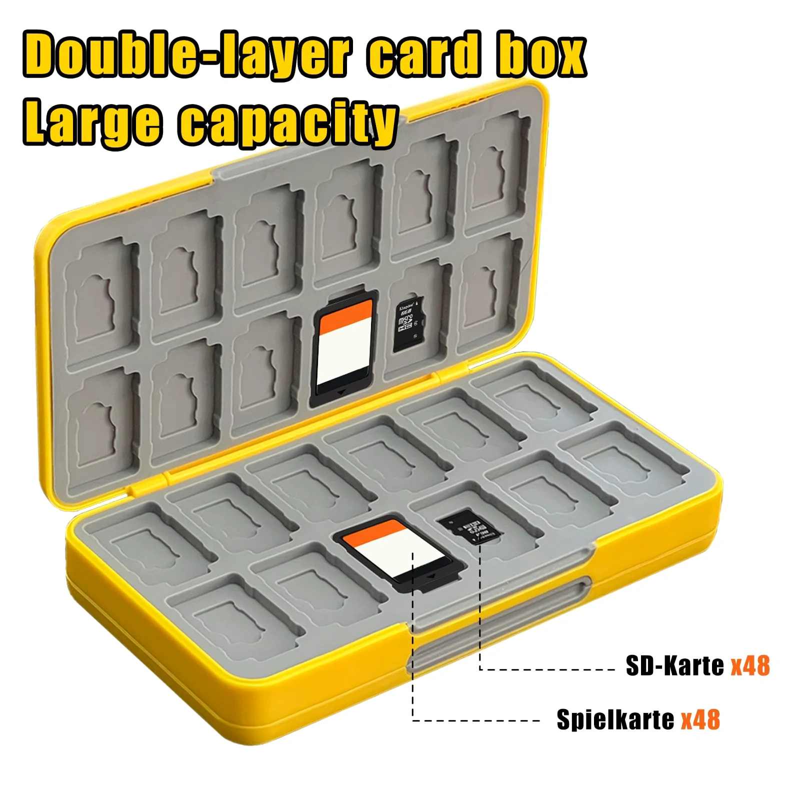 doepeBAE Switch - Custodia per carte da gioco compatibile con Nintendo Switch, porta carte da gioco, nuova custodia protettiva sottile portatile con 48 slot per schede da gioco e 48 slot per schede TF