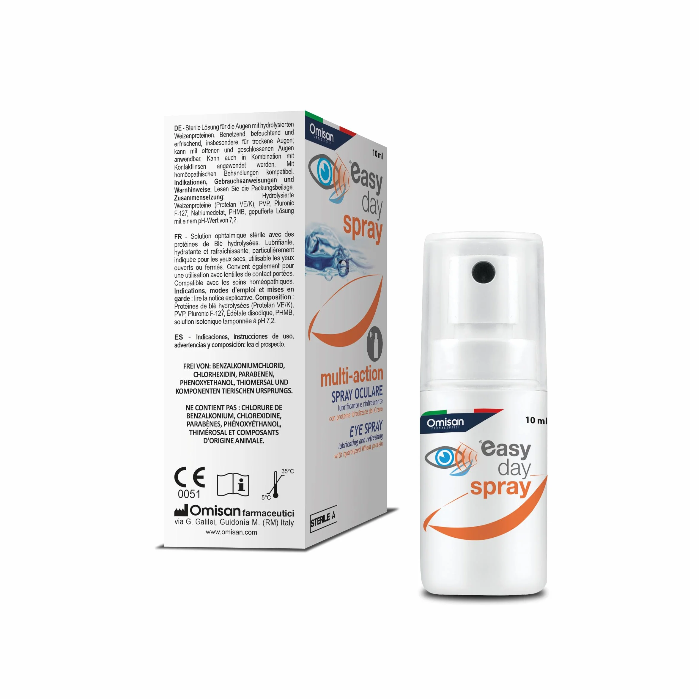 Spray Oculare Bianco 10 Millilitri Multi-Action