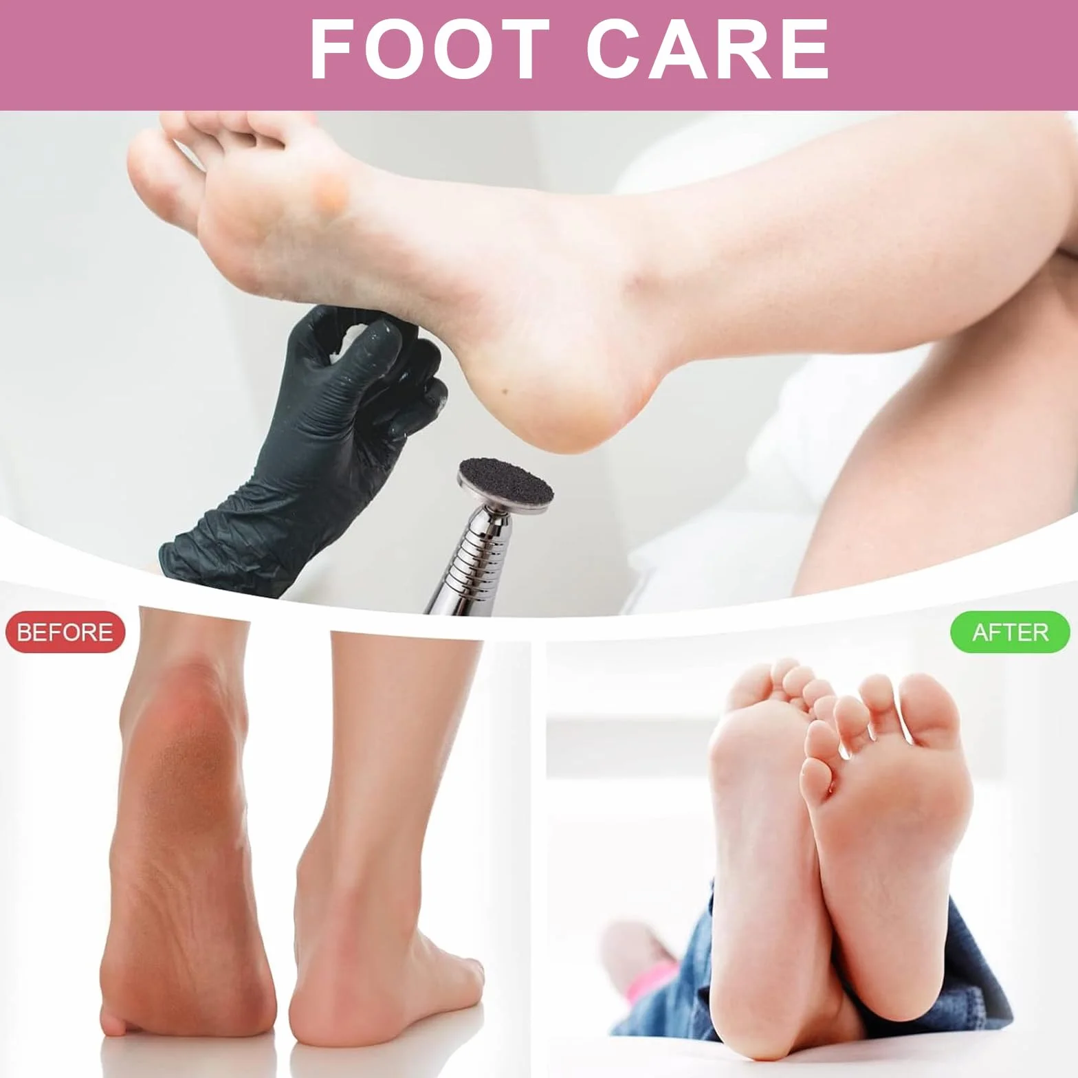 Strumento per Pedicure Carta Vetrata Disco Abrasivo per Pelle Morta Dura Tacco Screpolato