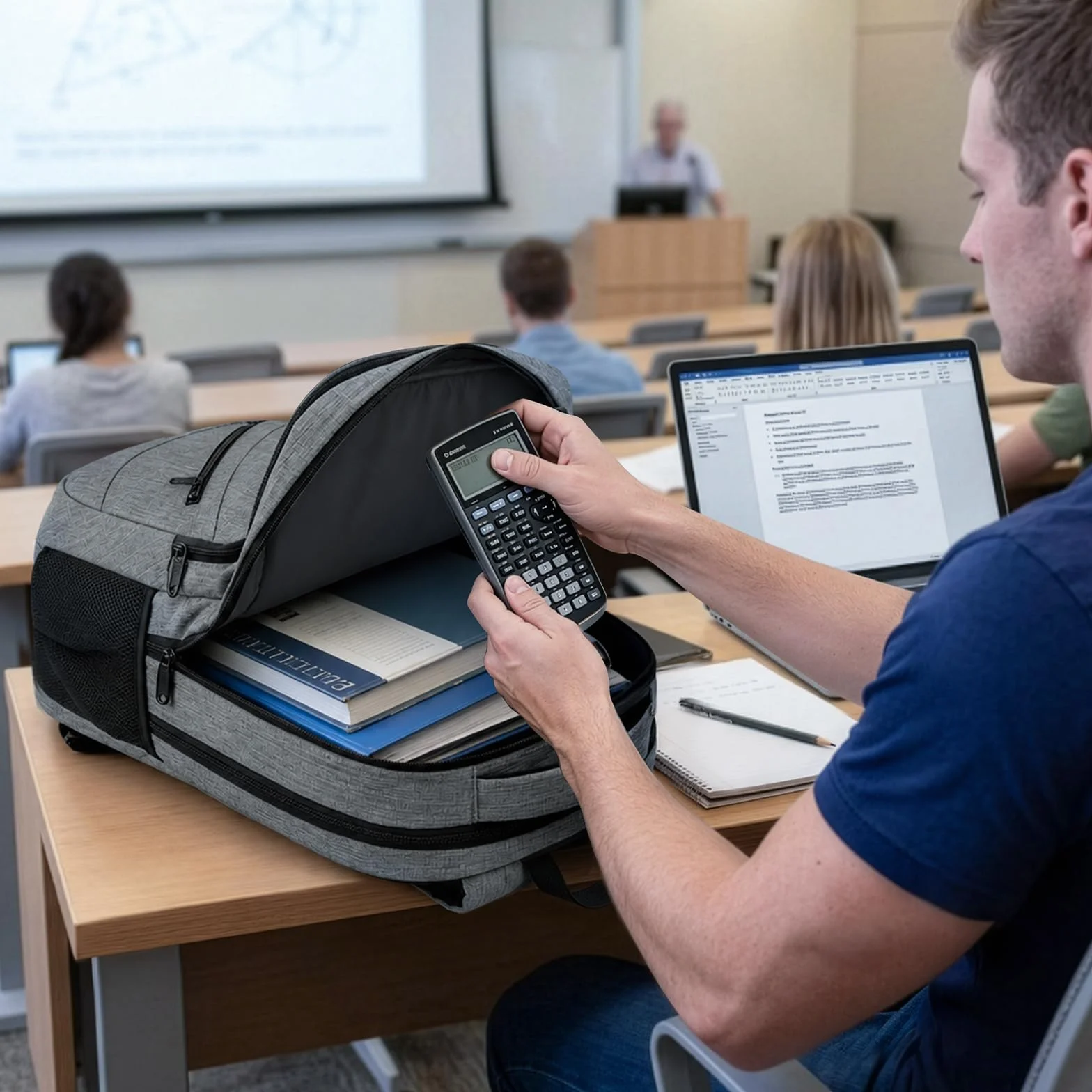 MATEIN Zaino Porta PC 17 Pollici Antifurto, Zaino Lavoro Università Uomo Donna Alta Capacità con Scomparti Multipli, Compatibile TSA per Ufficio, Scuola e Viaggi, Grigio